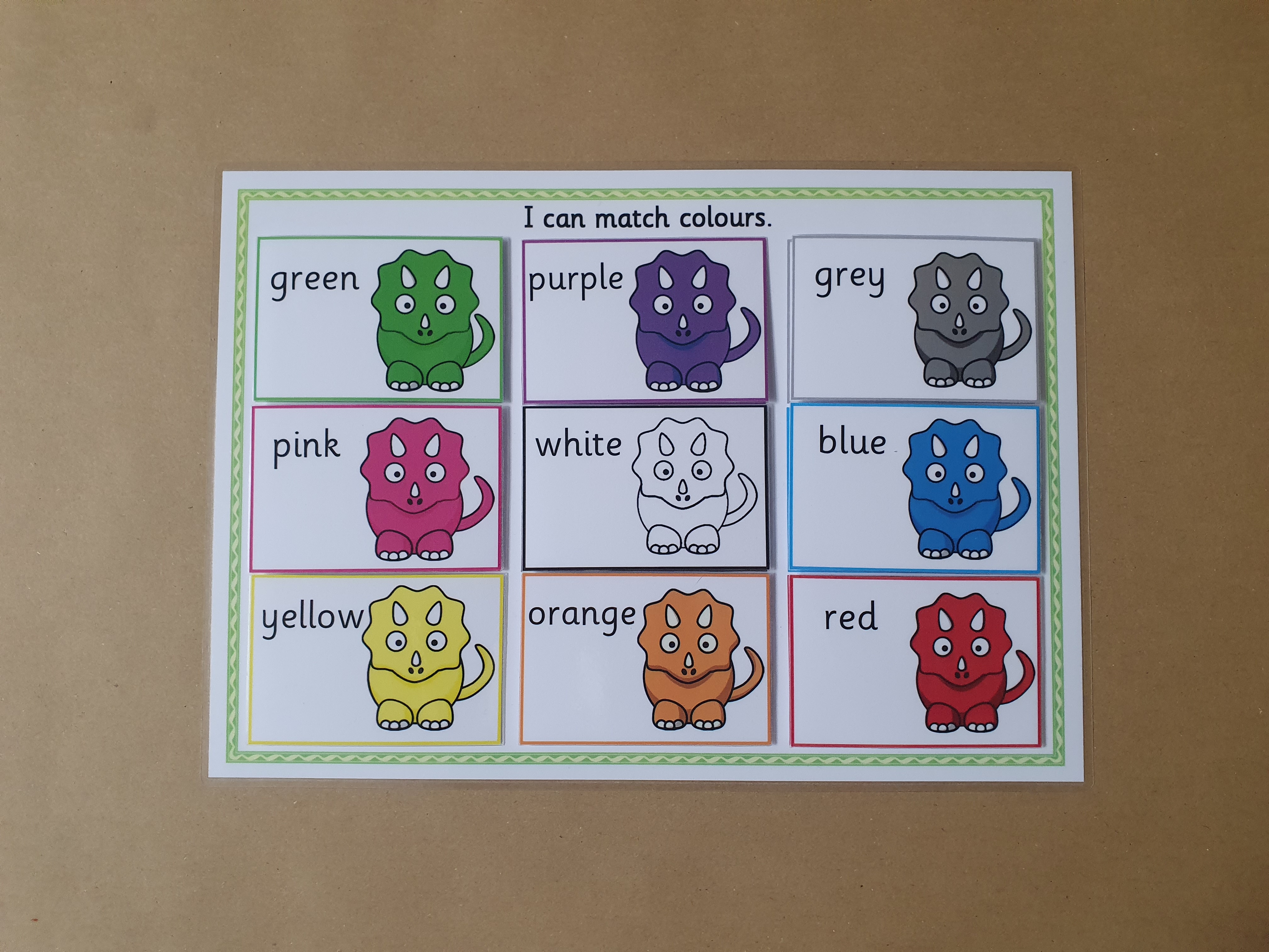 Colour Matching Game - Dinosaurs