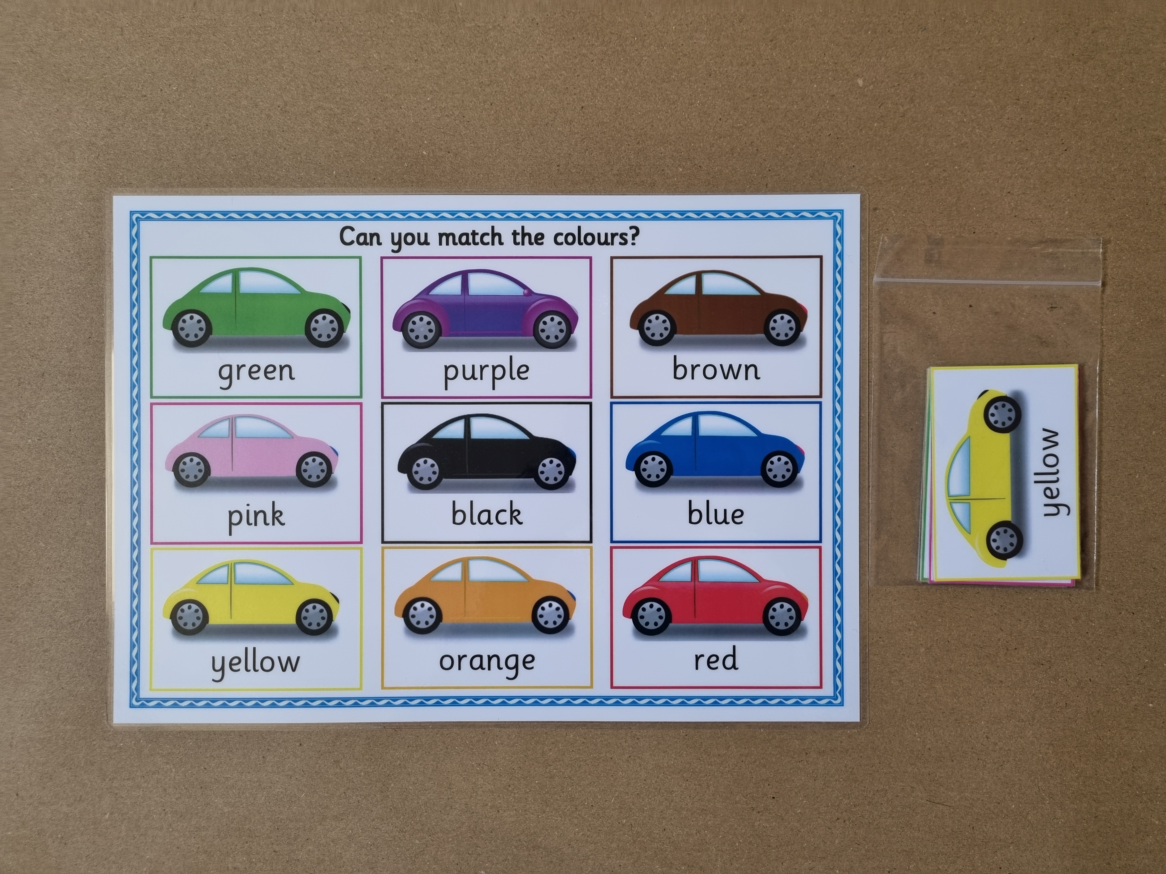 Colour Matching Game - Cars