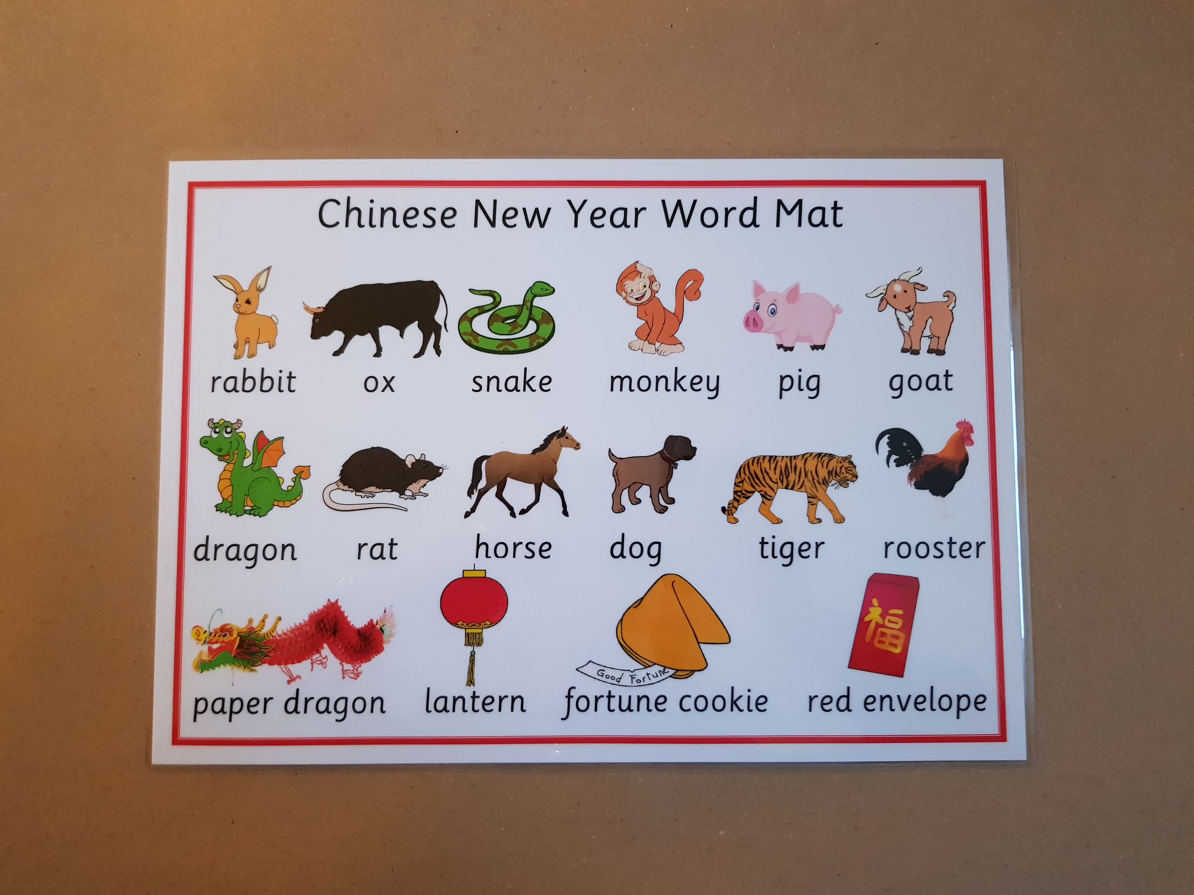 Chinese New Year Word Mat