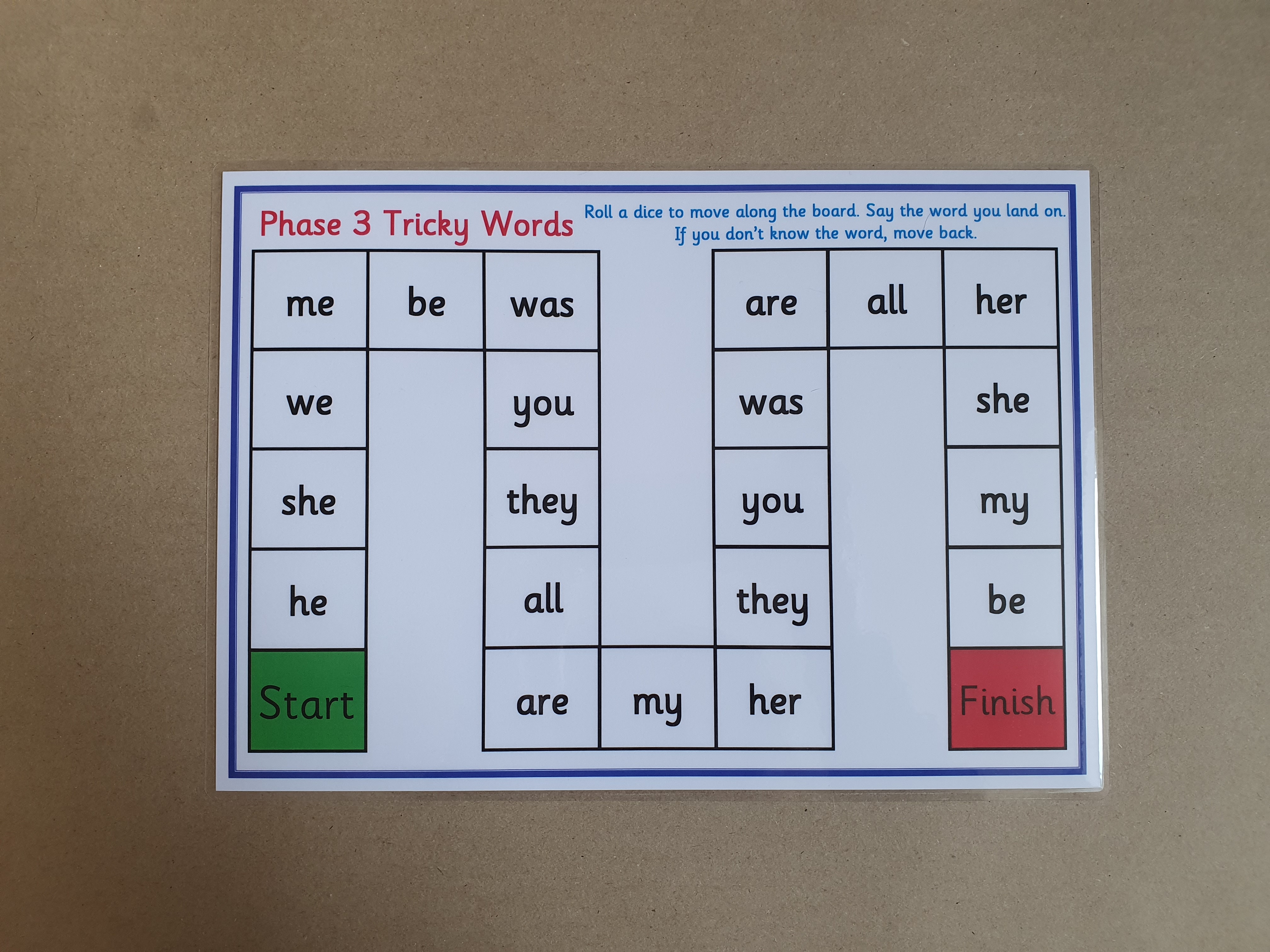 Tricky Words Board Games (Phases 2-5) 