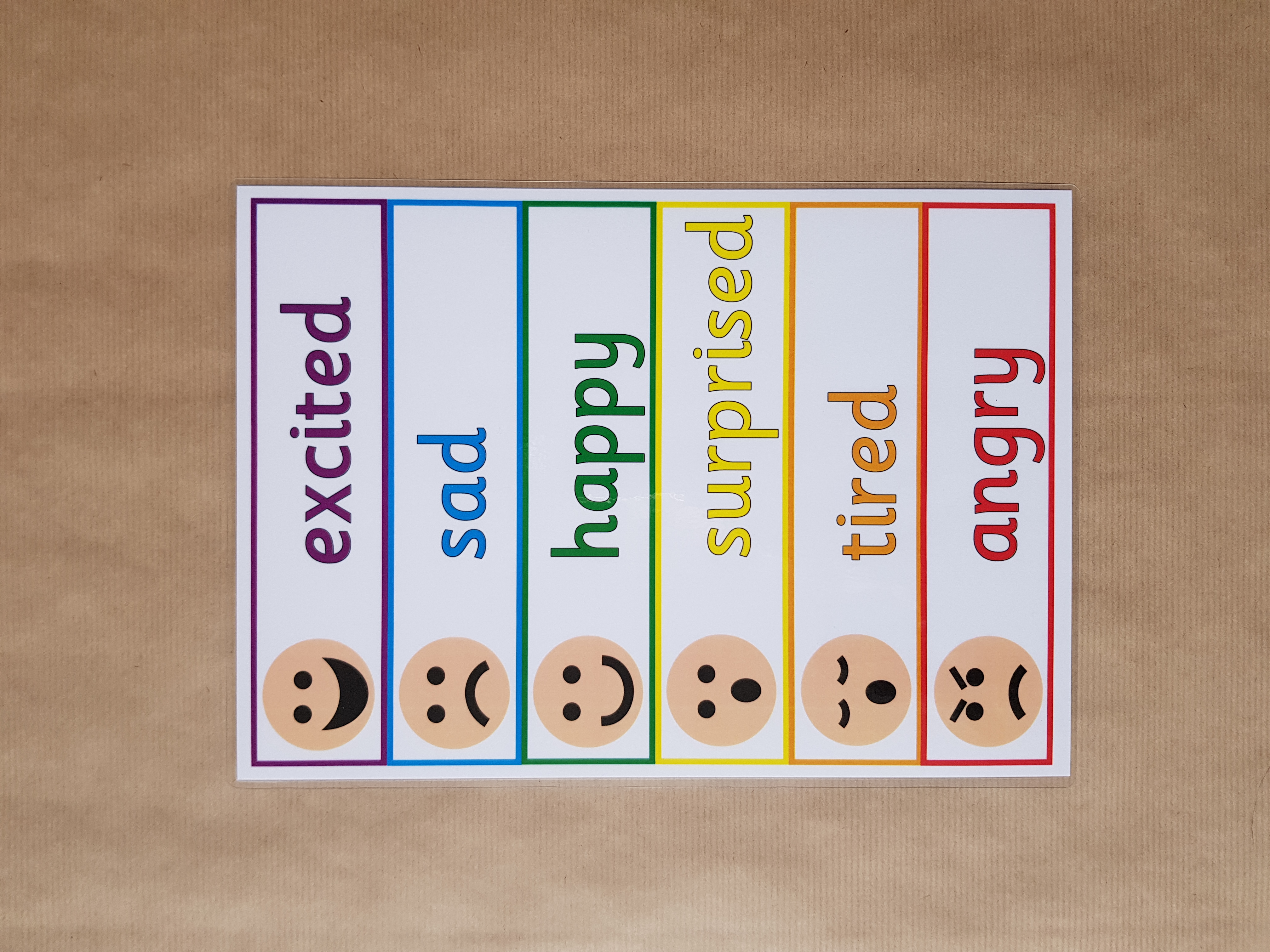 I Feel Peg Chart, emotions, feelings, Autism
