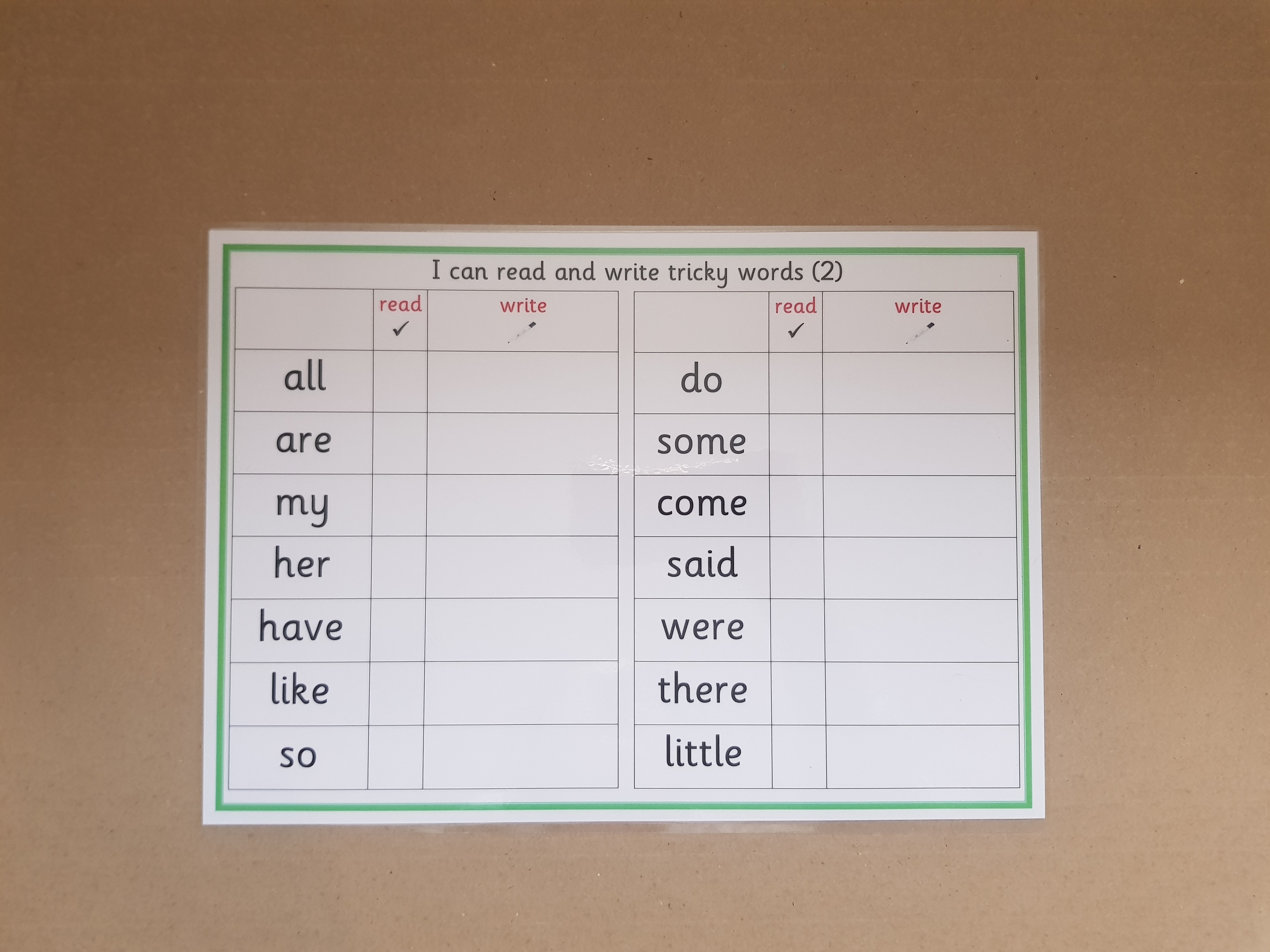 I can Read and Write Tricky Words