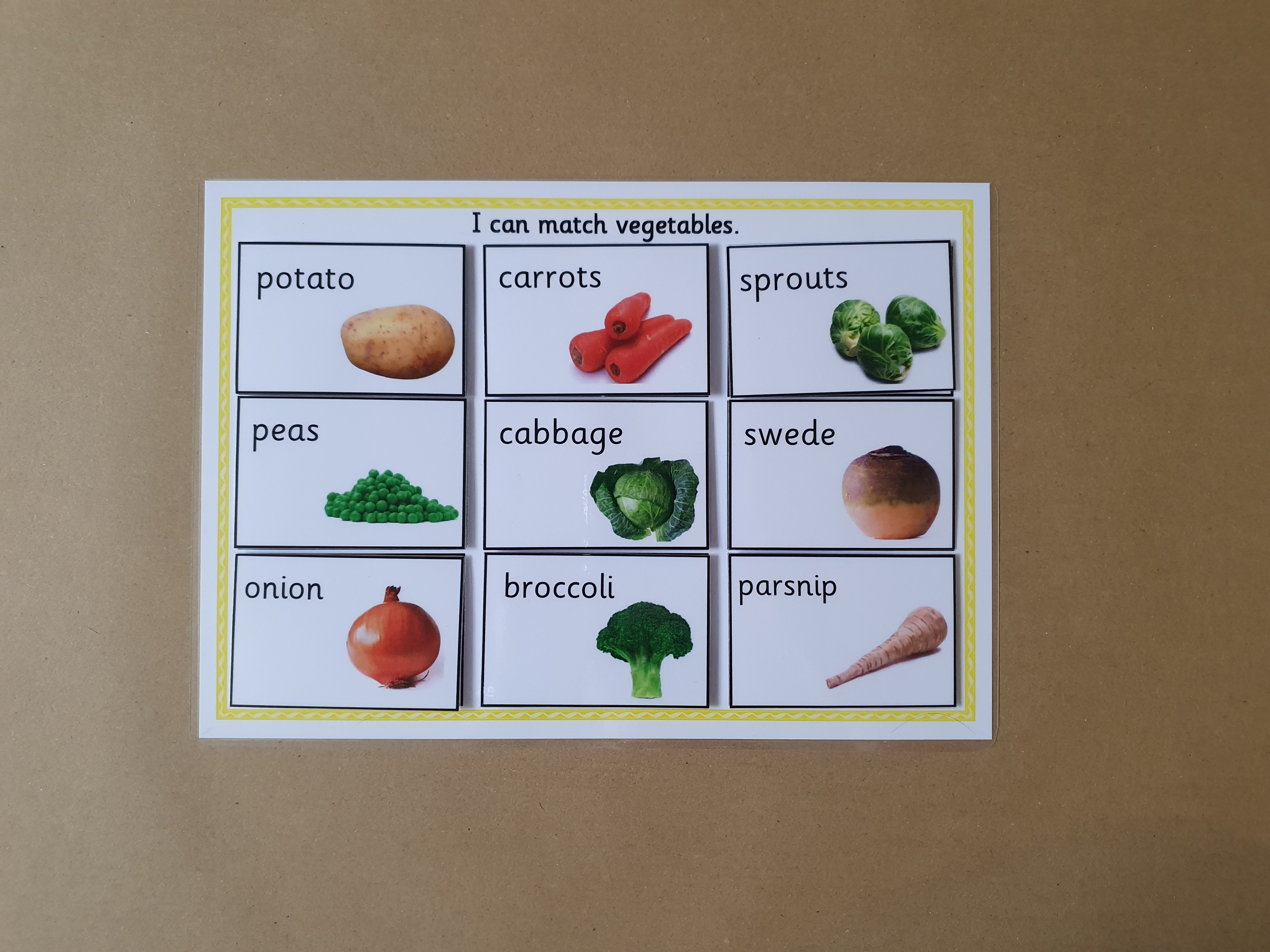Vegetable Matching Game