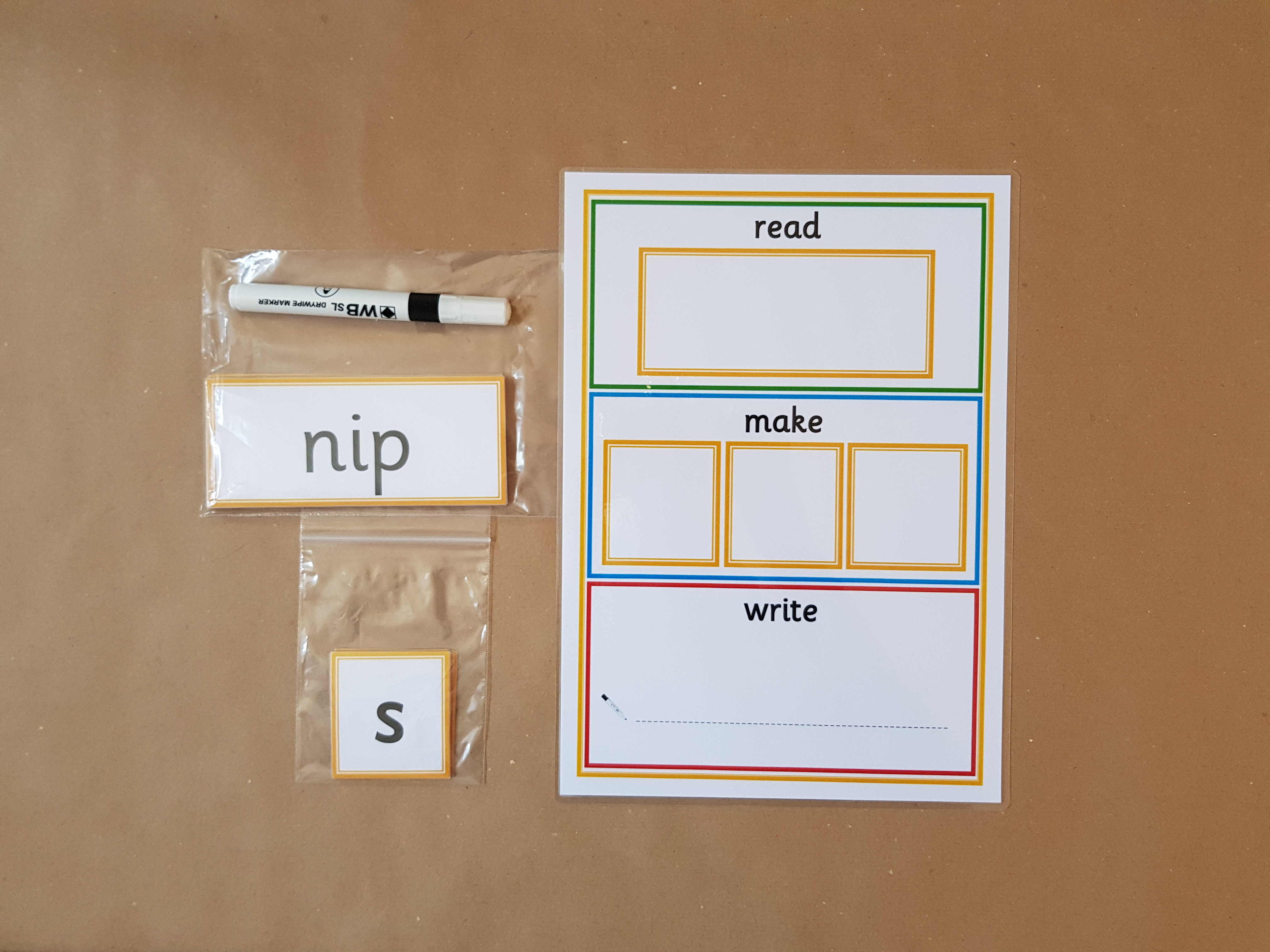 SATPIN Word building activity - Read, Make and Write 
