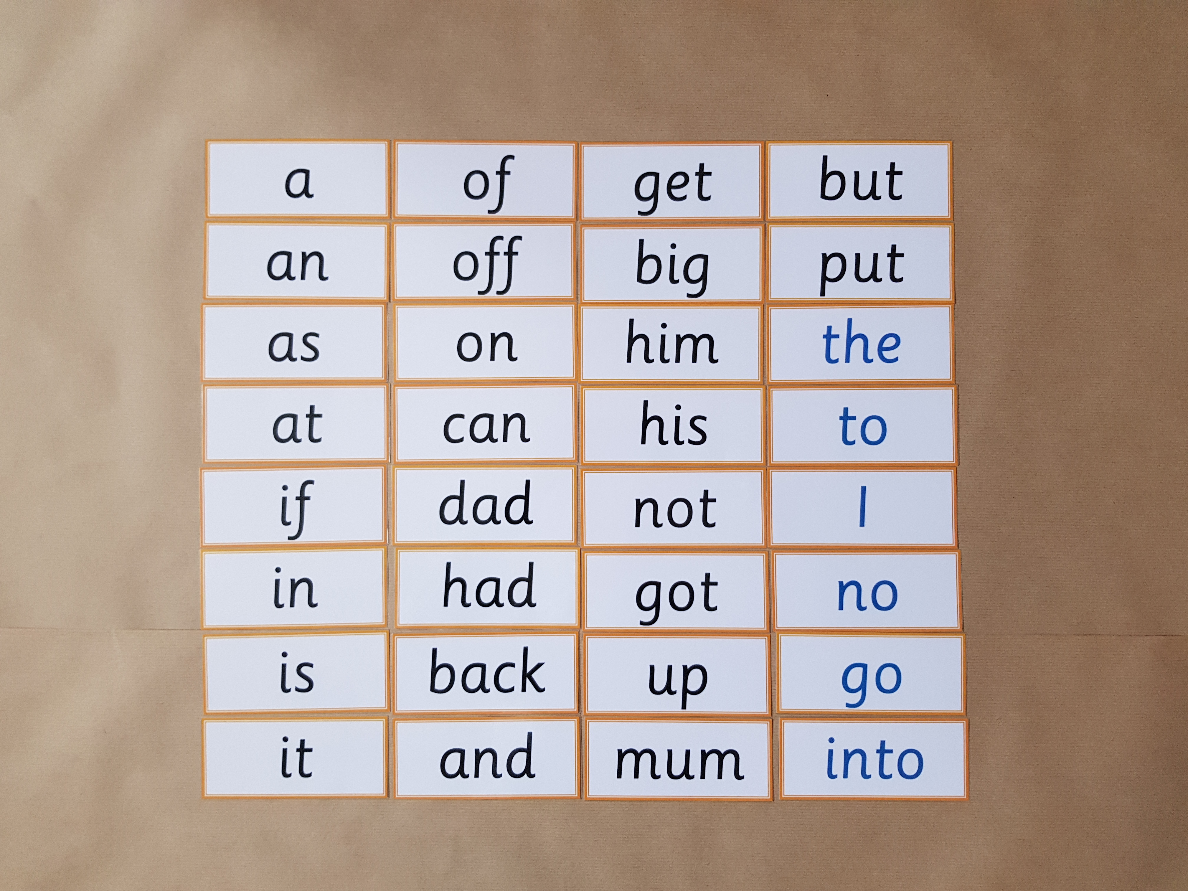 Phase 2 Words - Flash cards