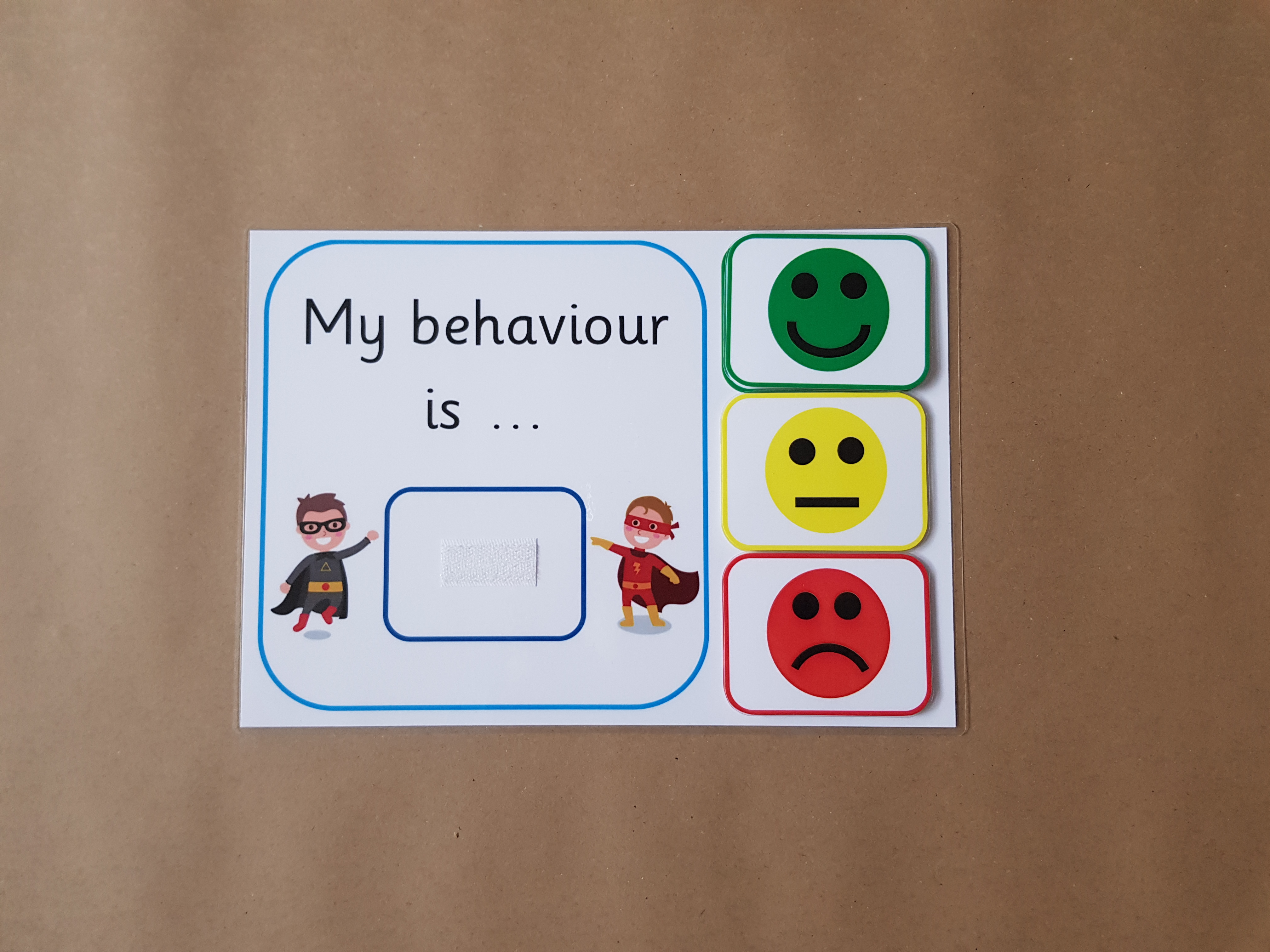 My behaviour is ... , behaviour reward chart - superhero design