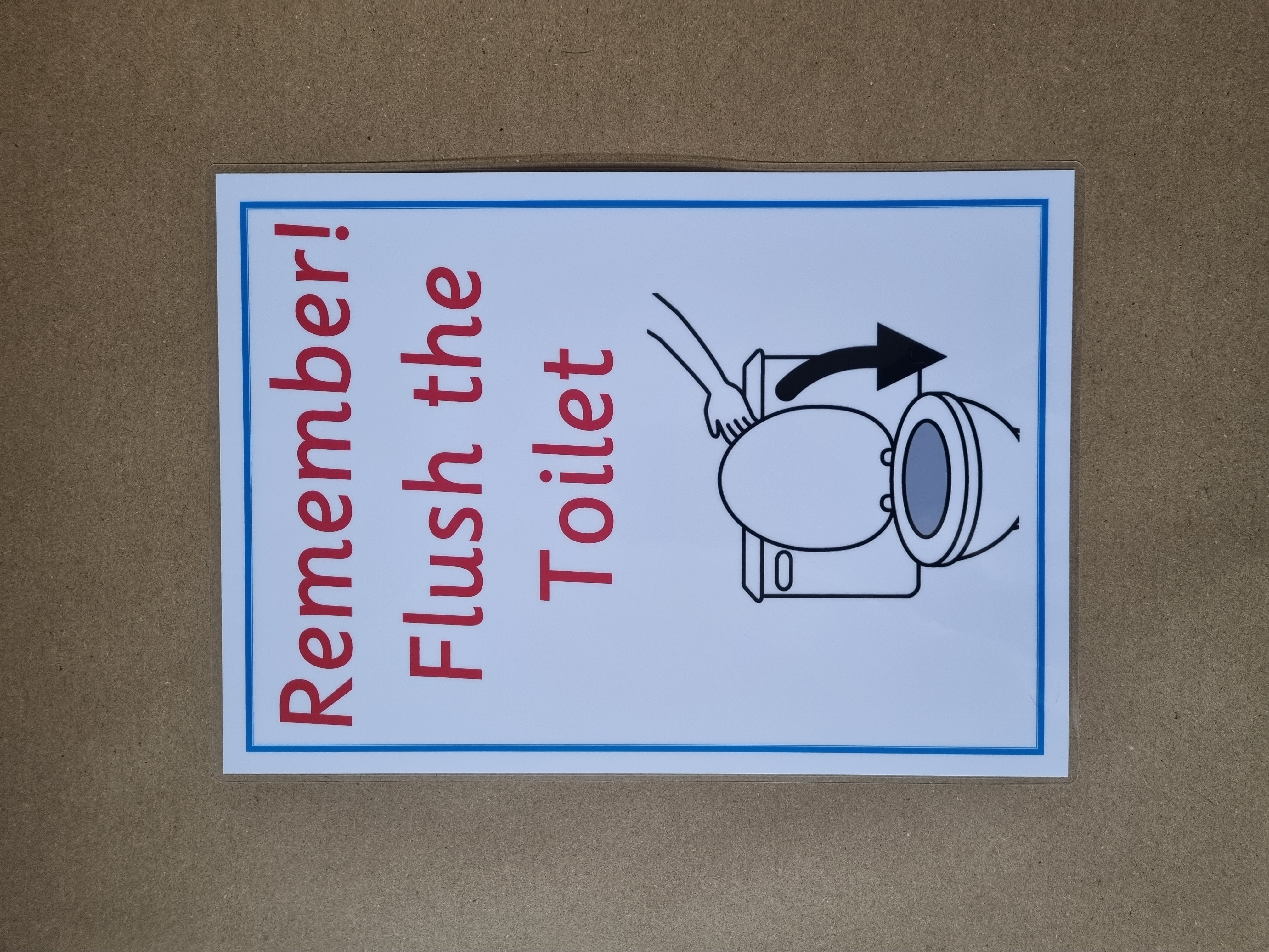 Remember to flush the toilet poster 