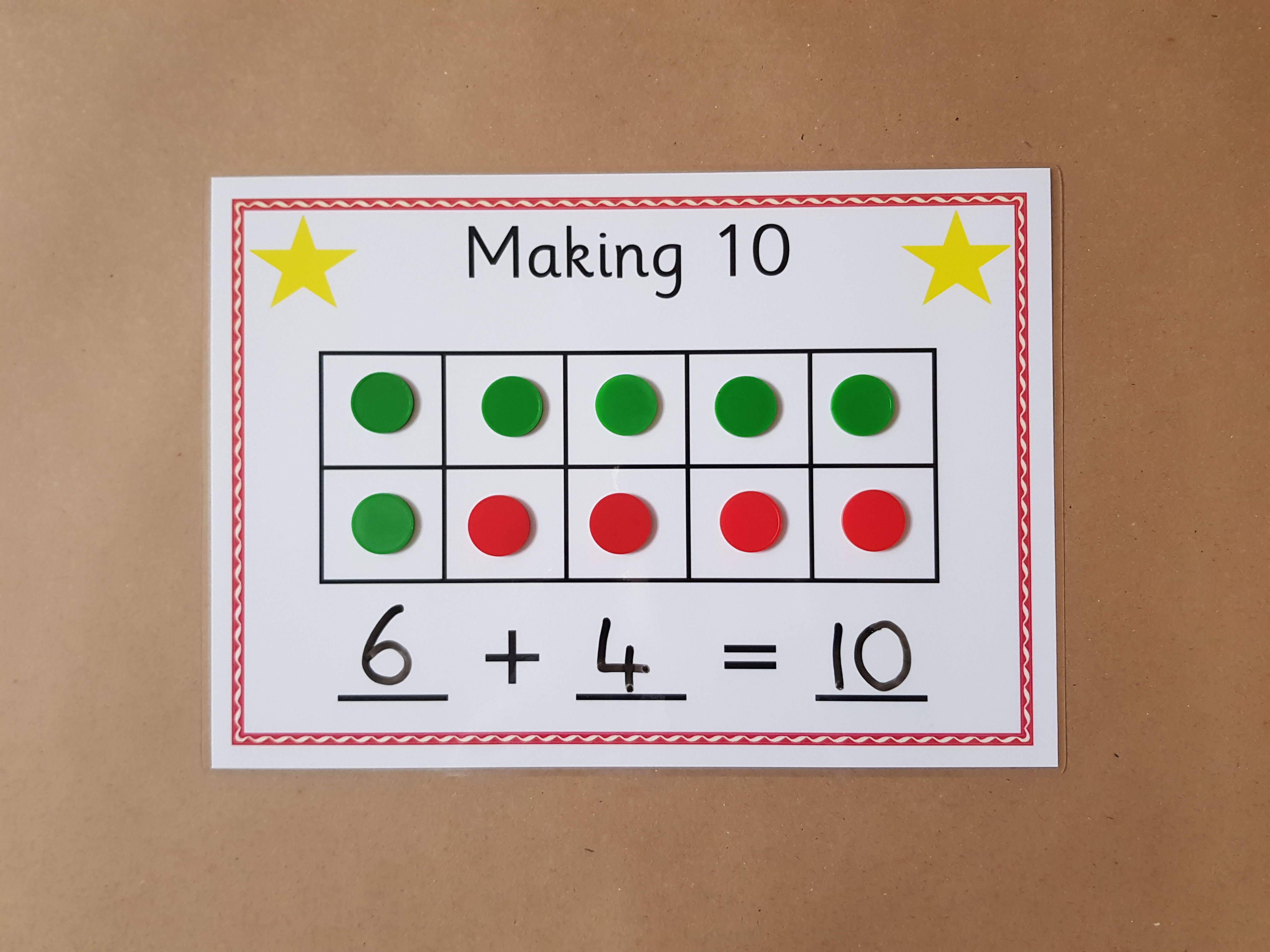 Making 10, KS1 teaching resource, A4 Mat 