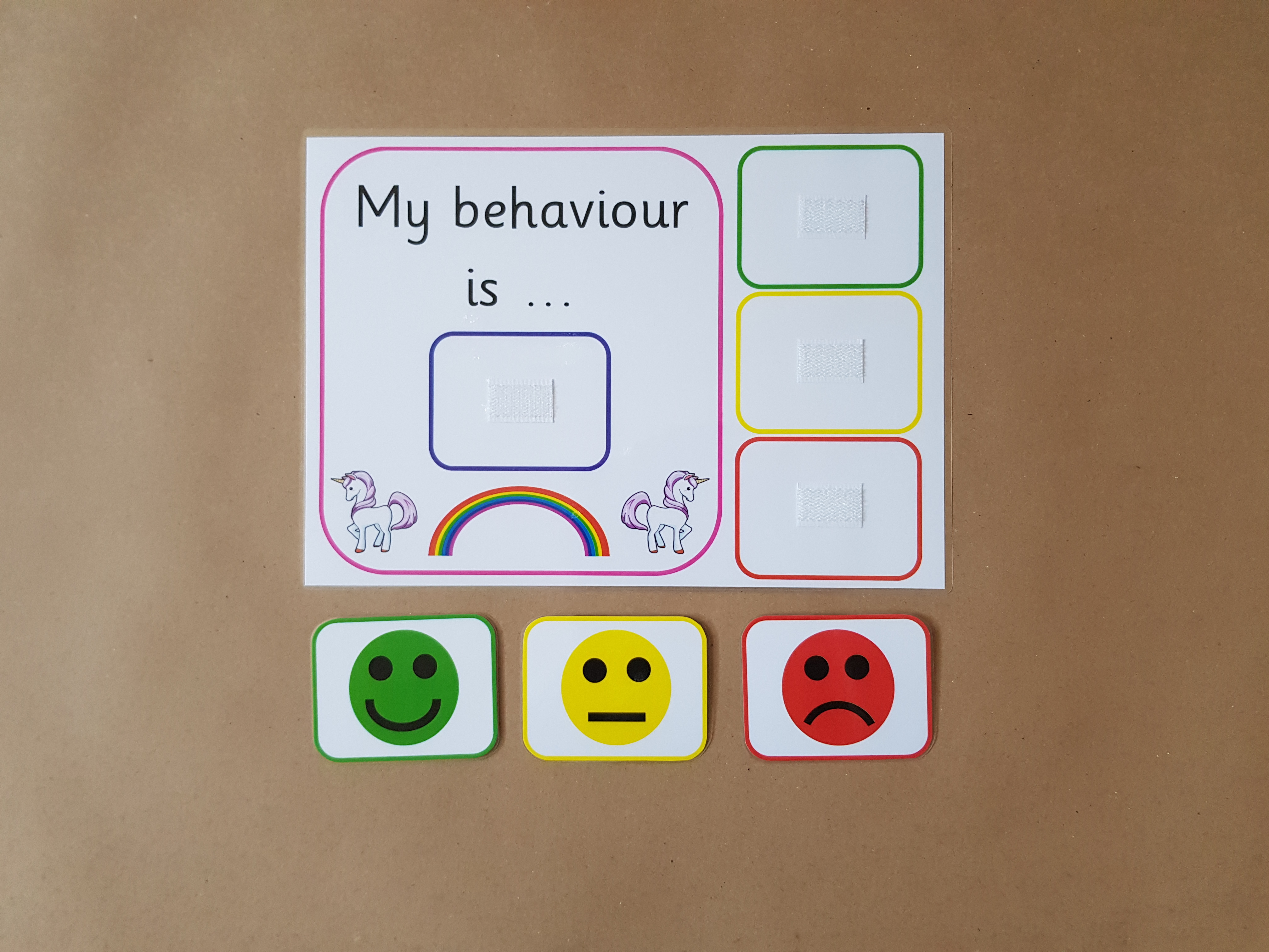My behaviour is ... , behaviour reward chart - unicorn design