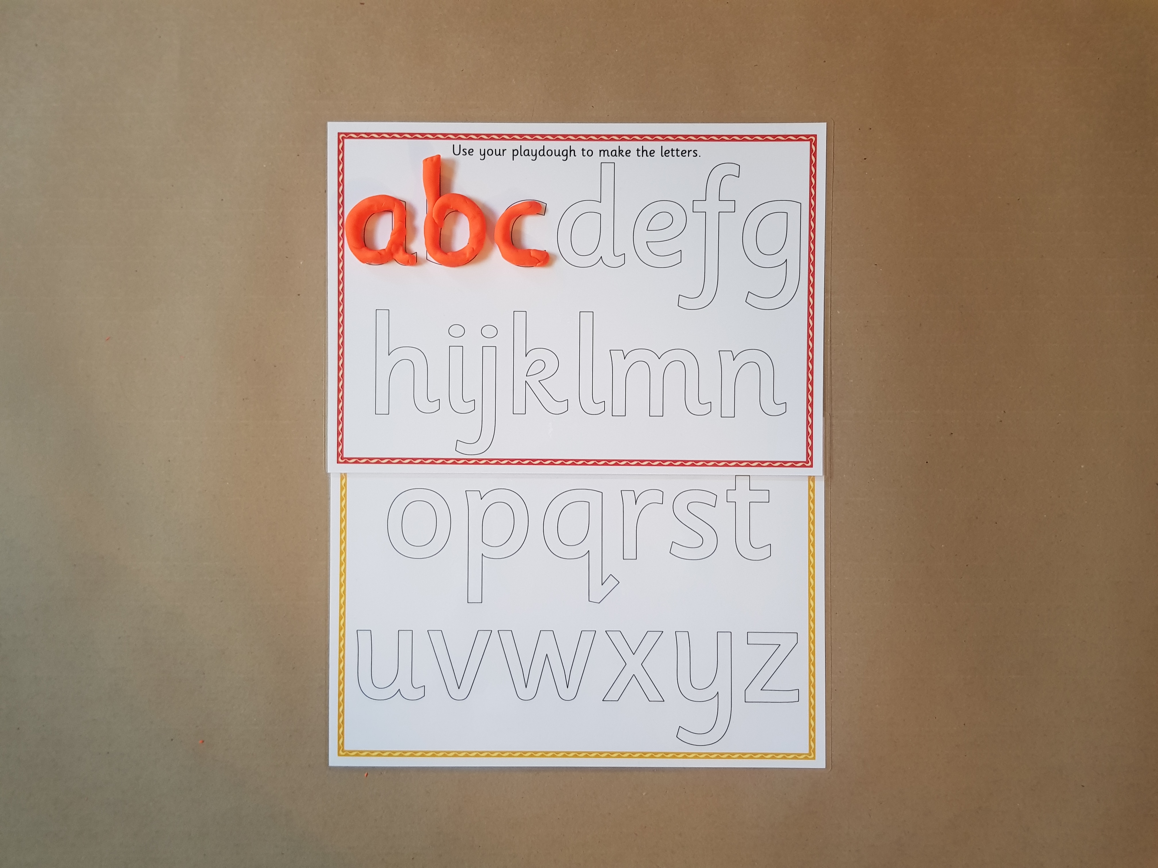 Playdough mats - alphabet letters, numbers and shapes