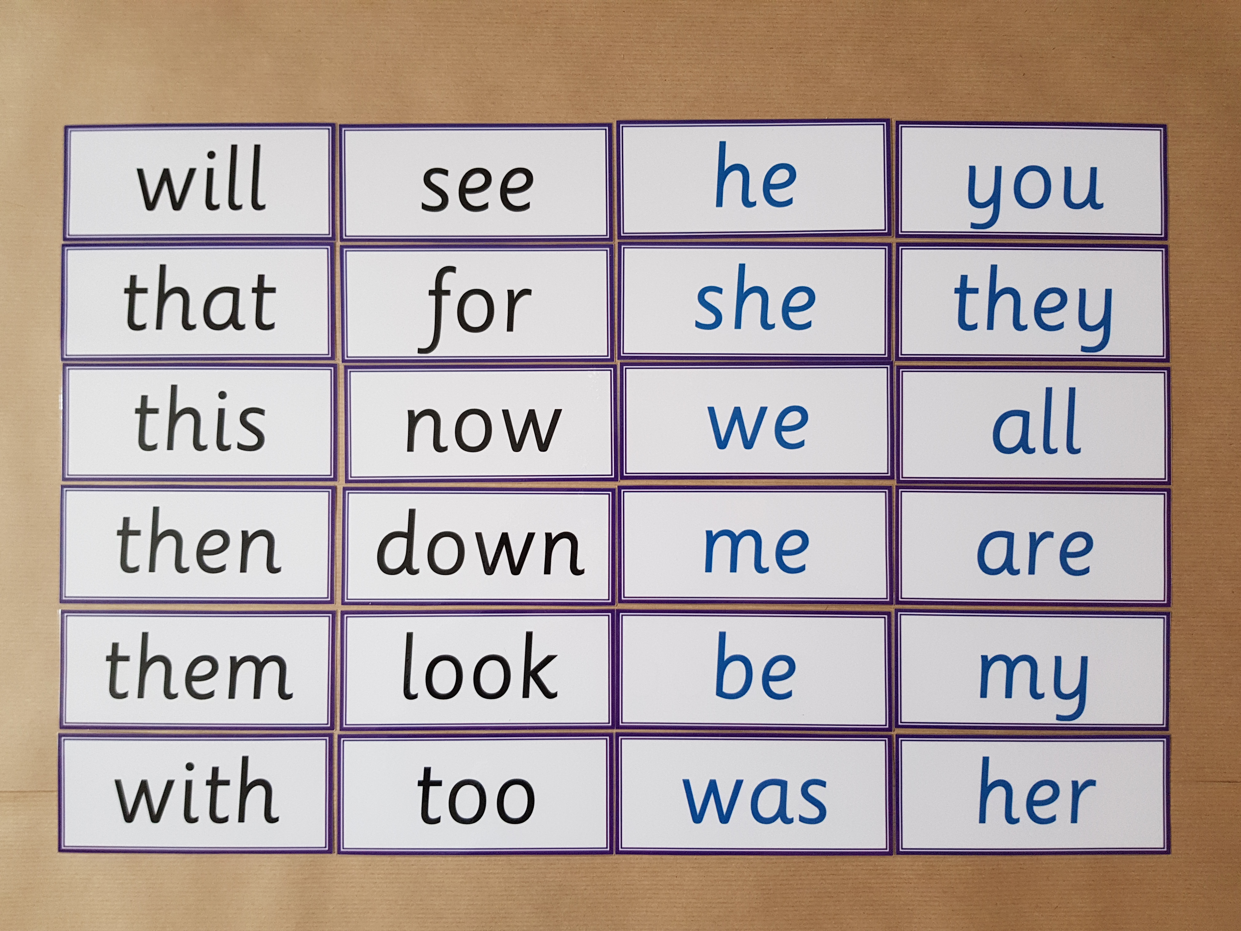 Phase 3 Words - Flash cards
