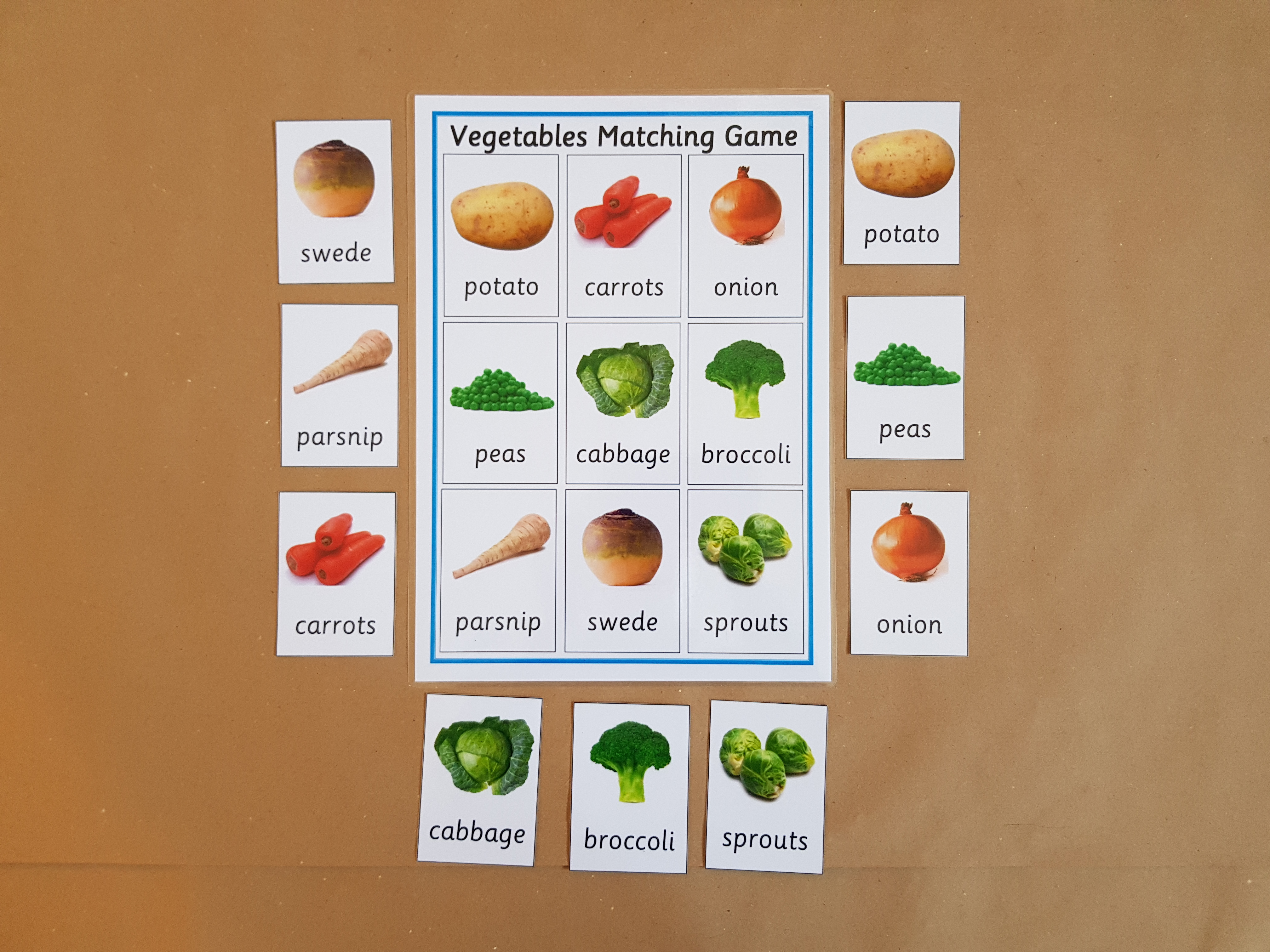 Vegetables Matching Game