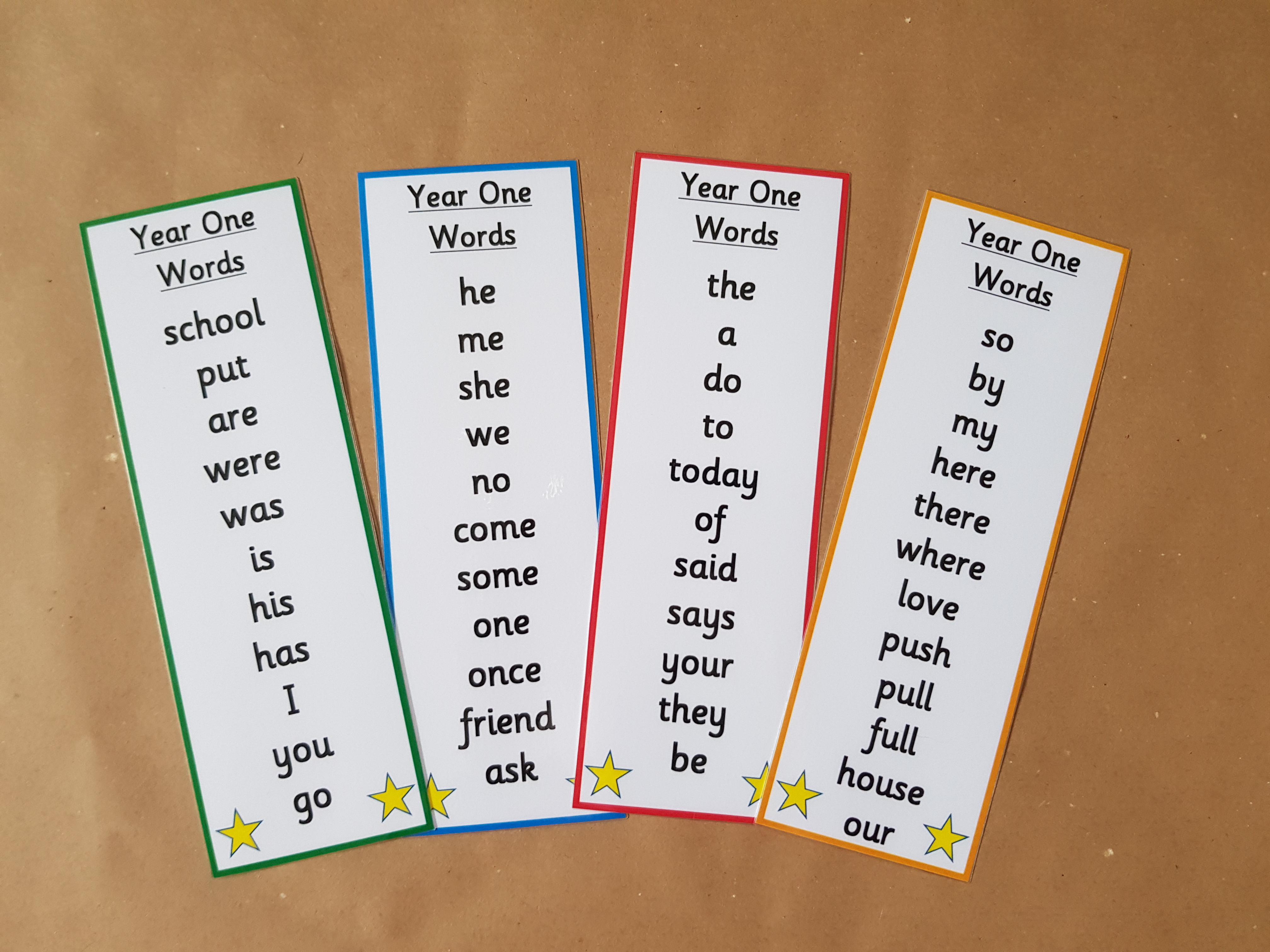 Year one Bookmarks
