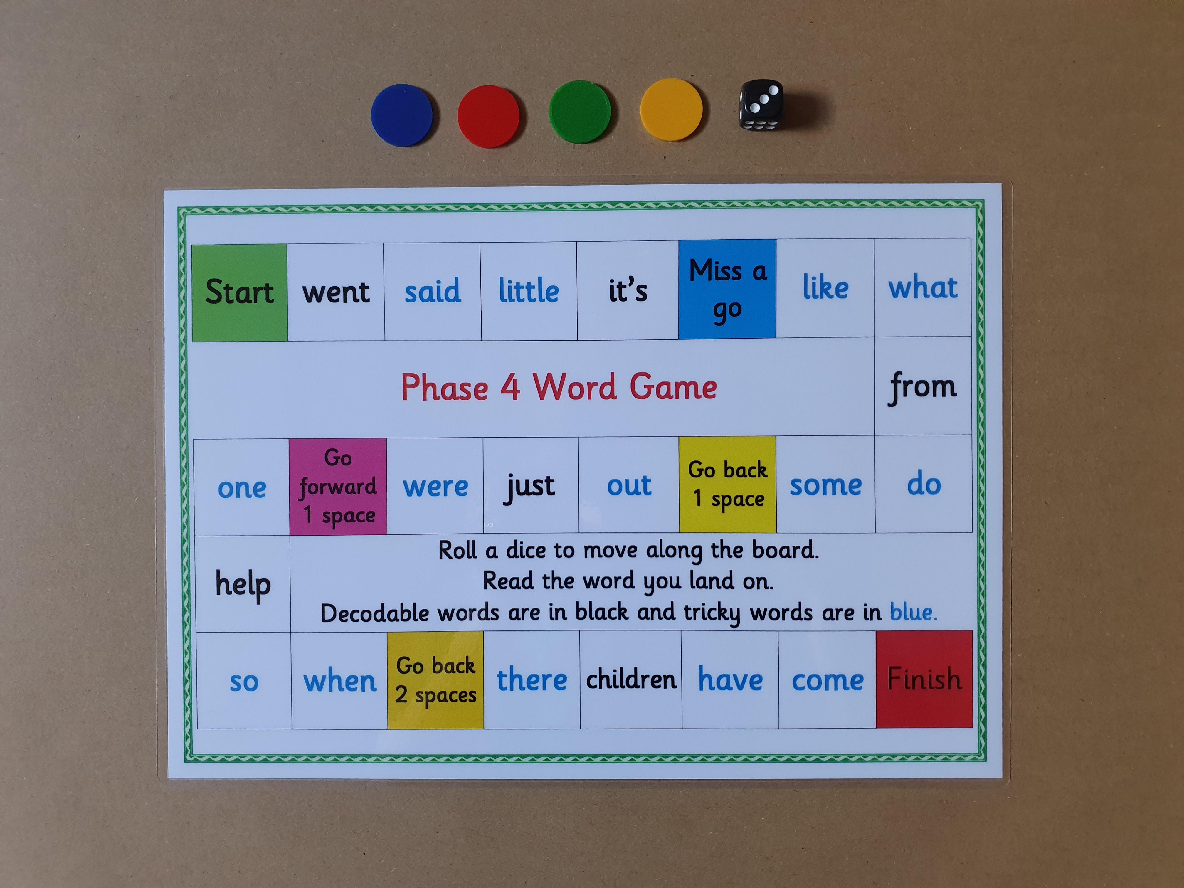 Phase 4 Words - Board Game