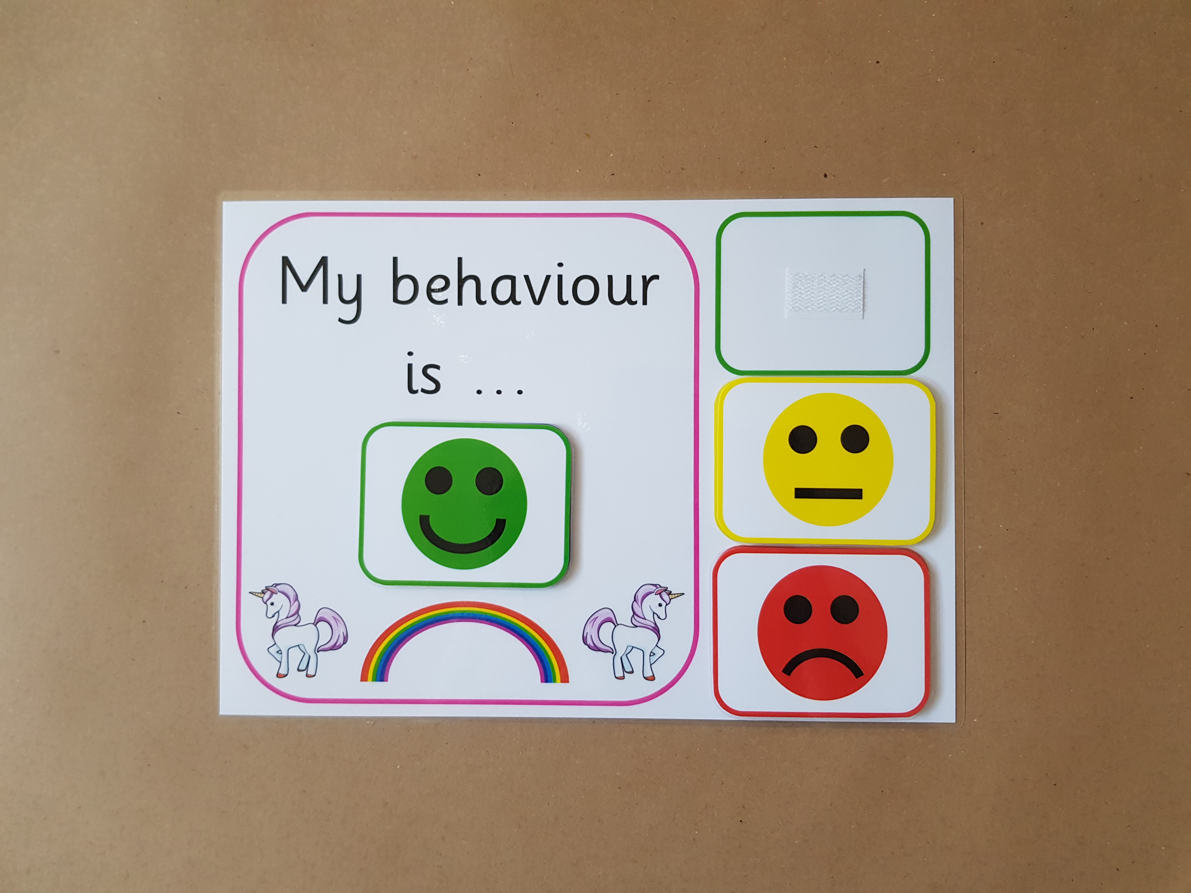 My behaviour is ... , behaviour reward chart - unicorn design