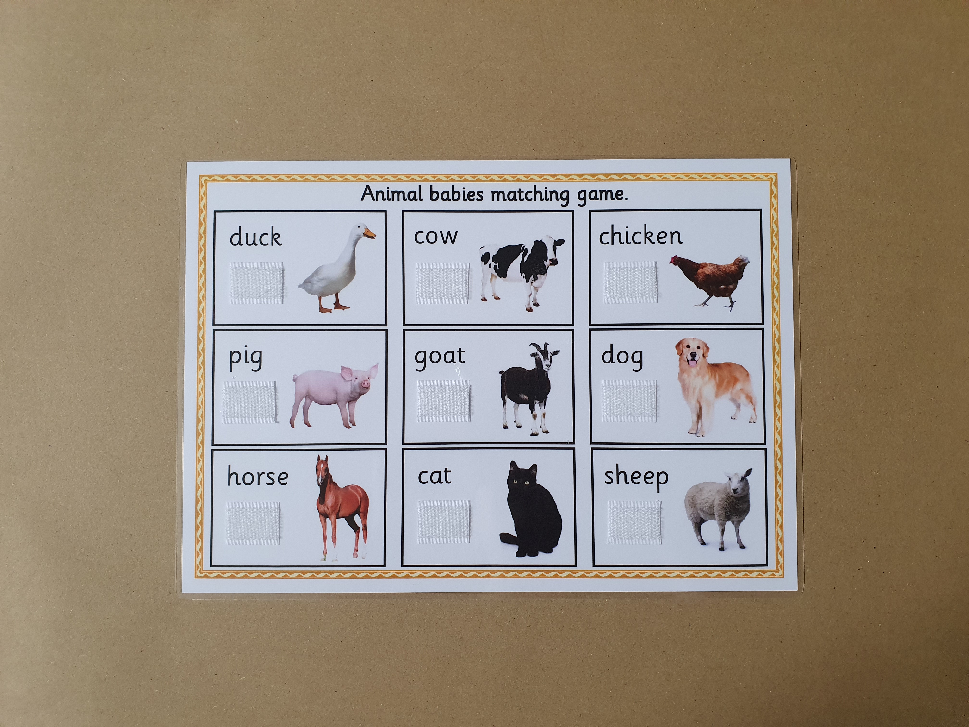 Animal Babies Matching Game