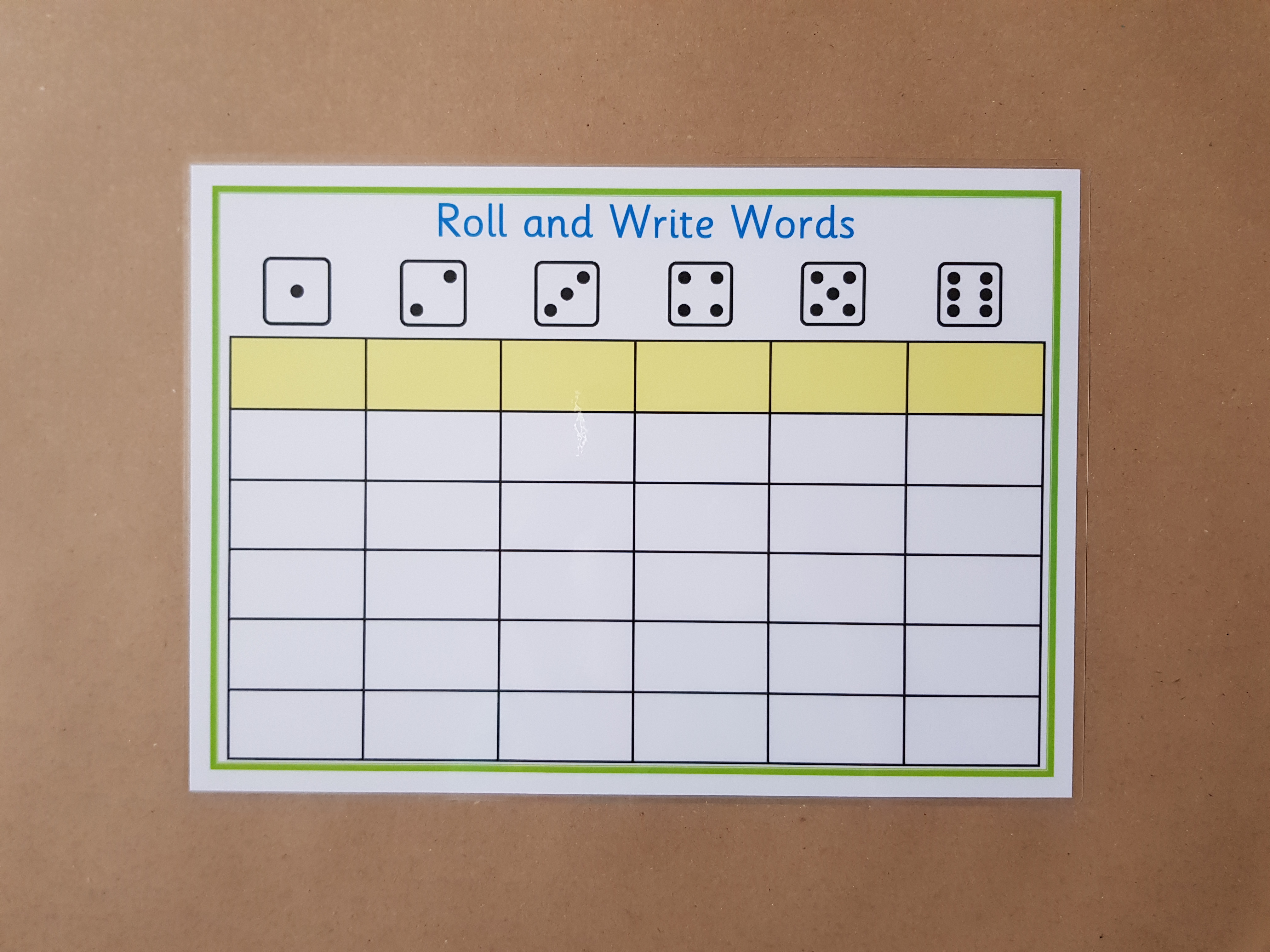 Roll and Read words - spellings practice 