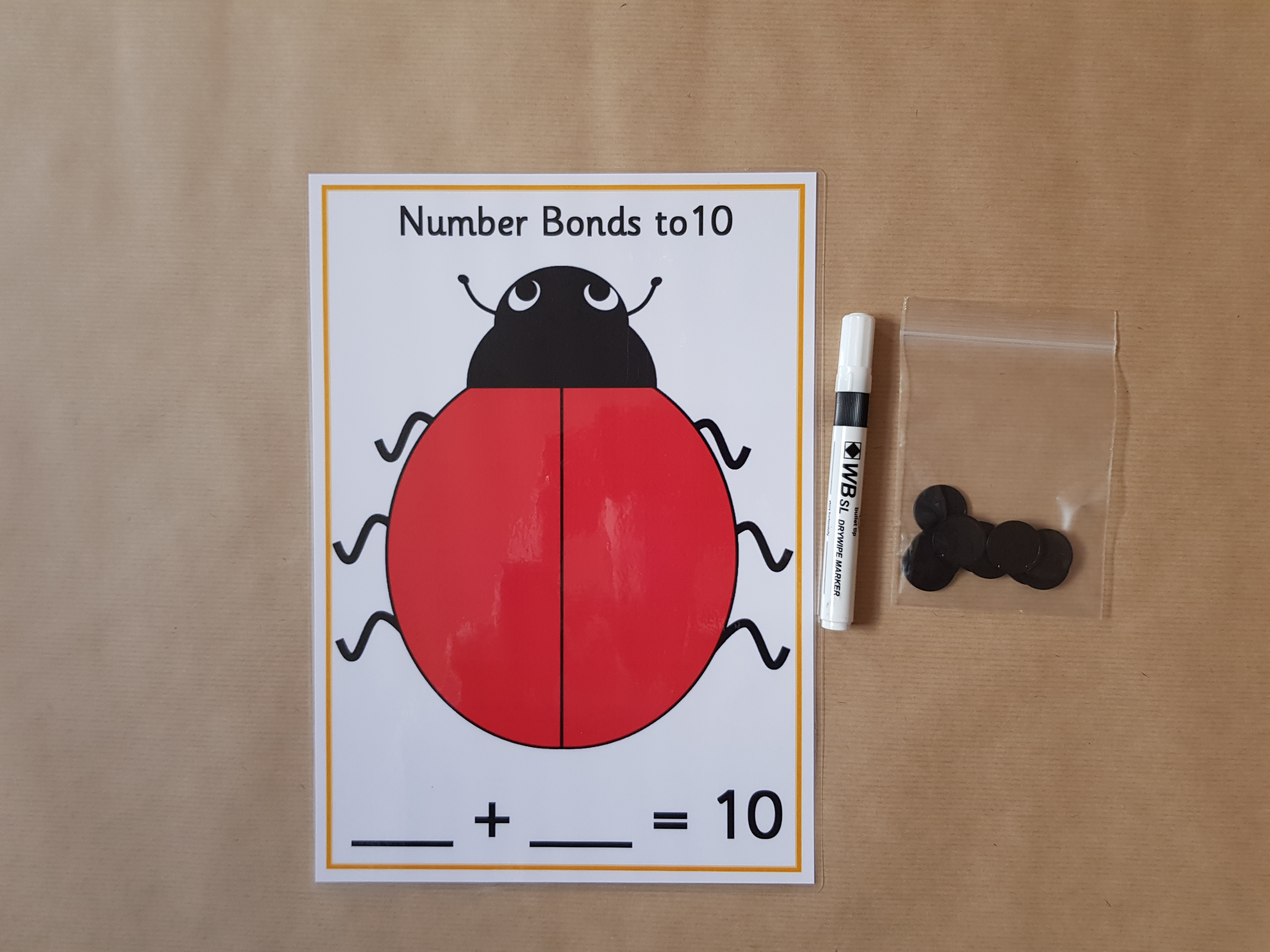 Number Bonds to 10 - Ladybird Activity 