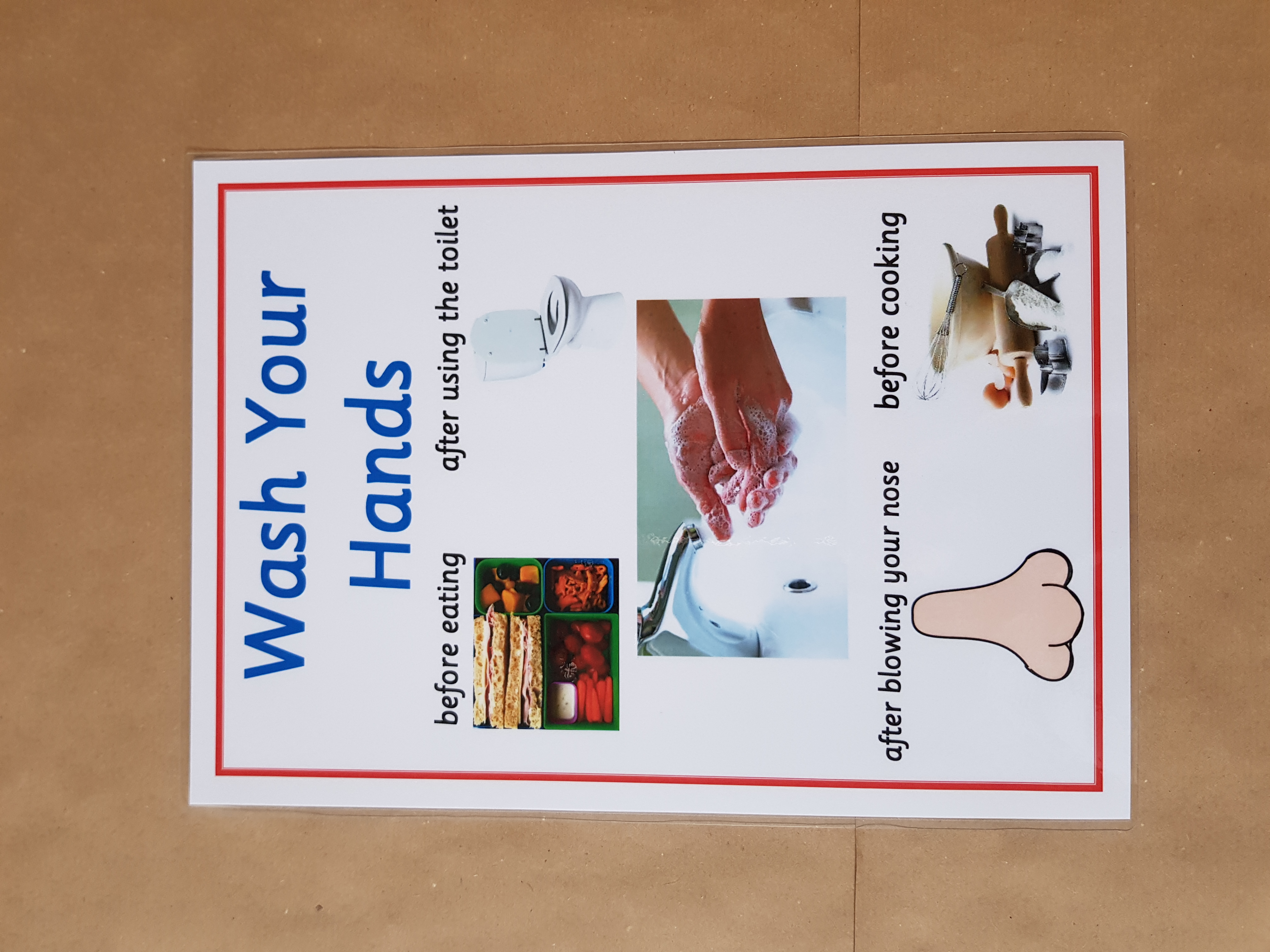 Wash your hands reminder poster 