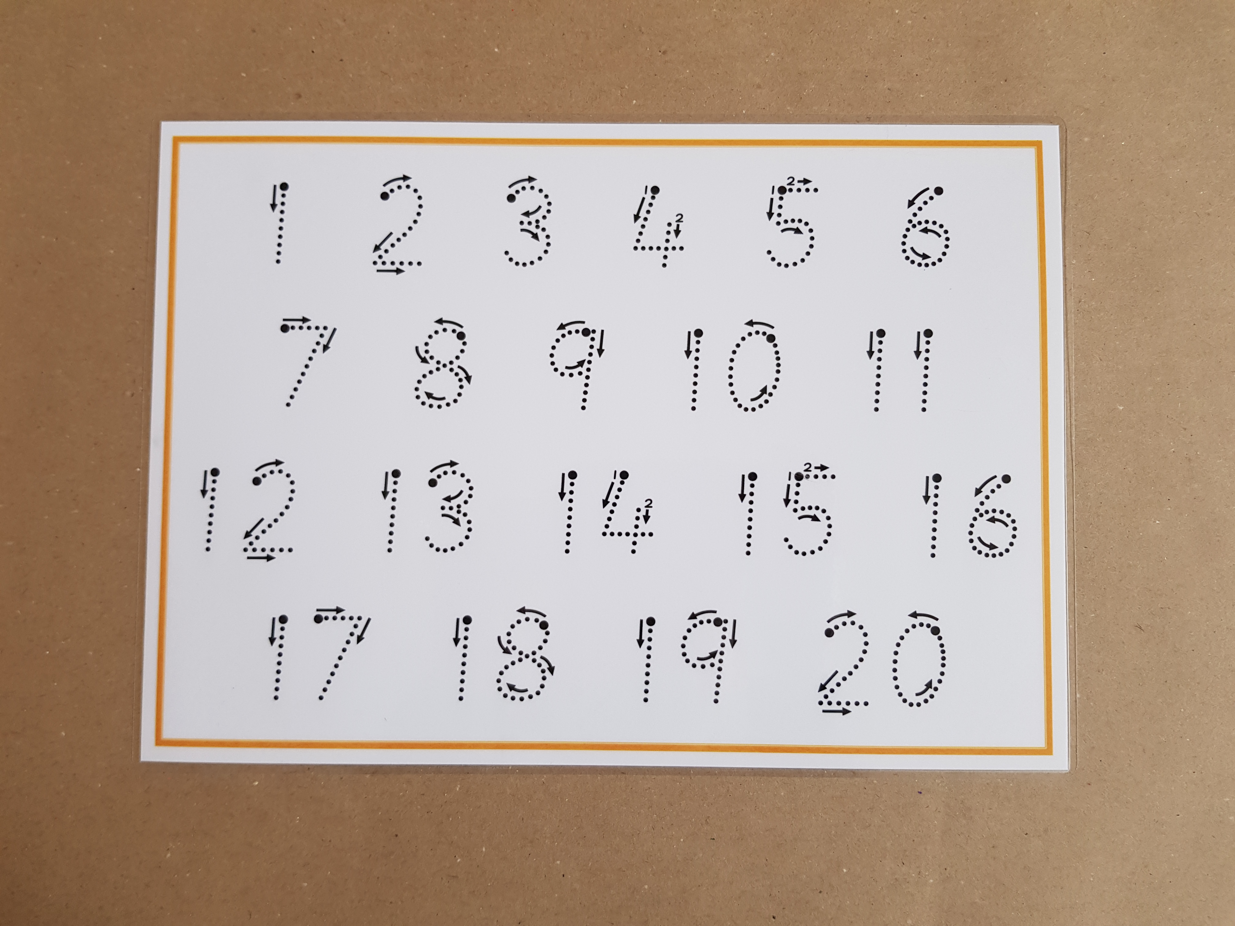 Numbers 1-20 formation mat