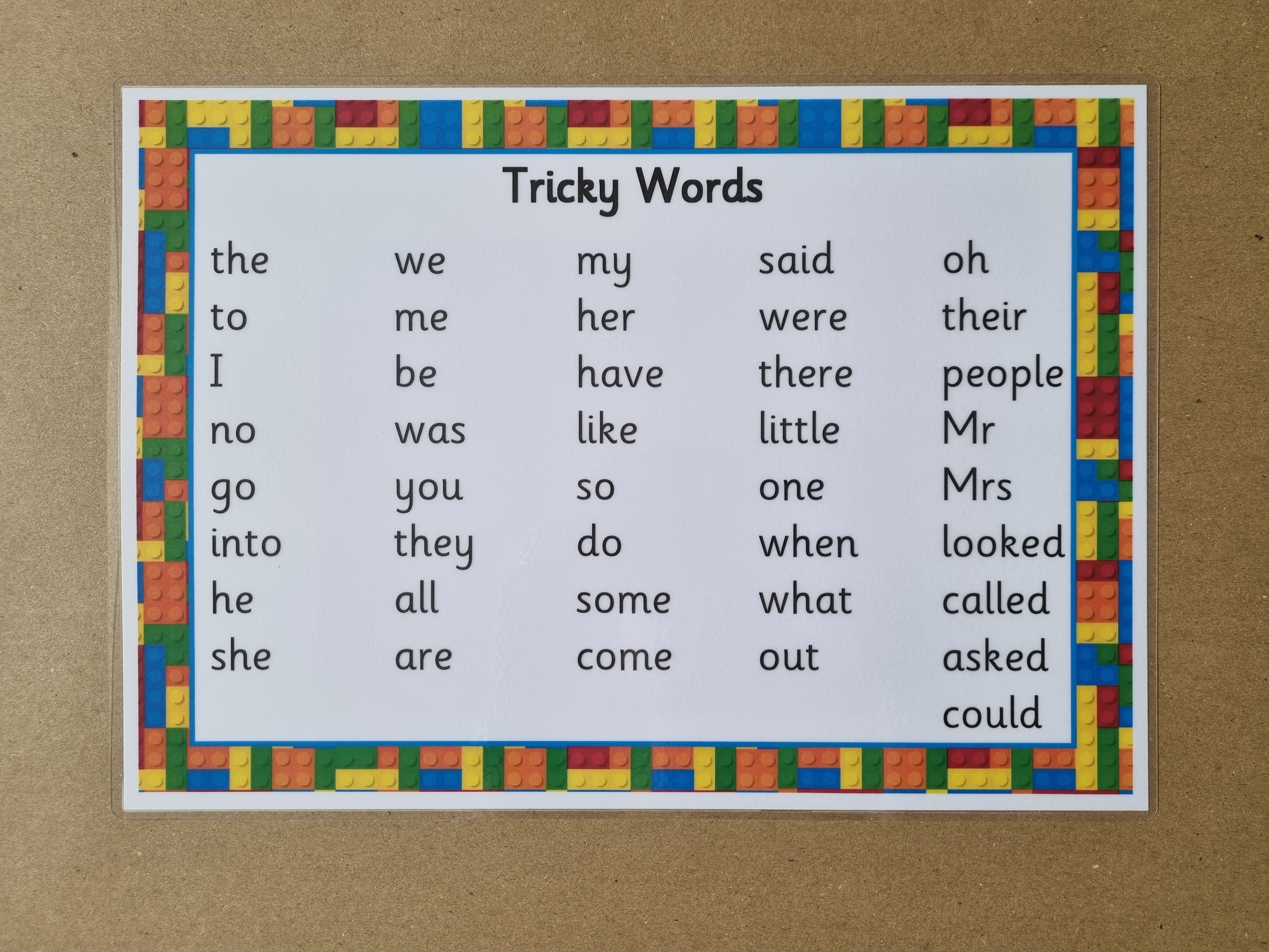 Tricky word poster 