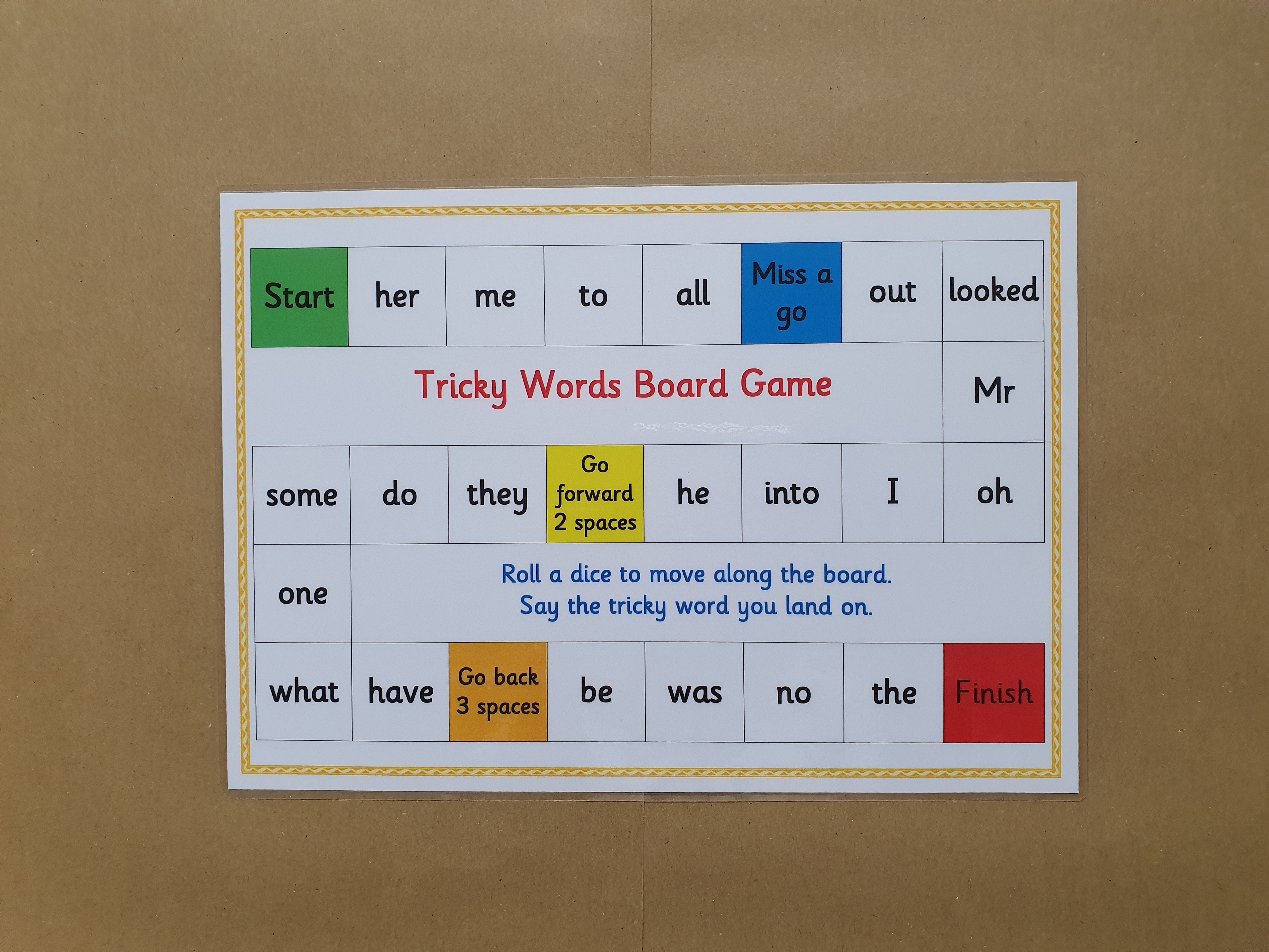 Tricky word board games 