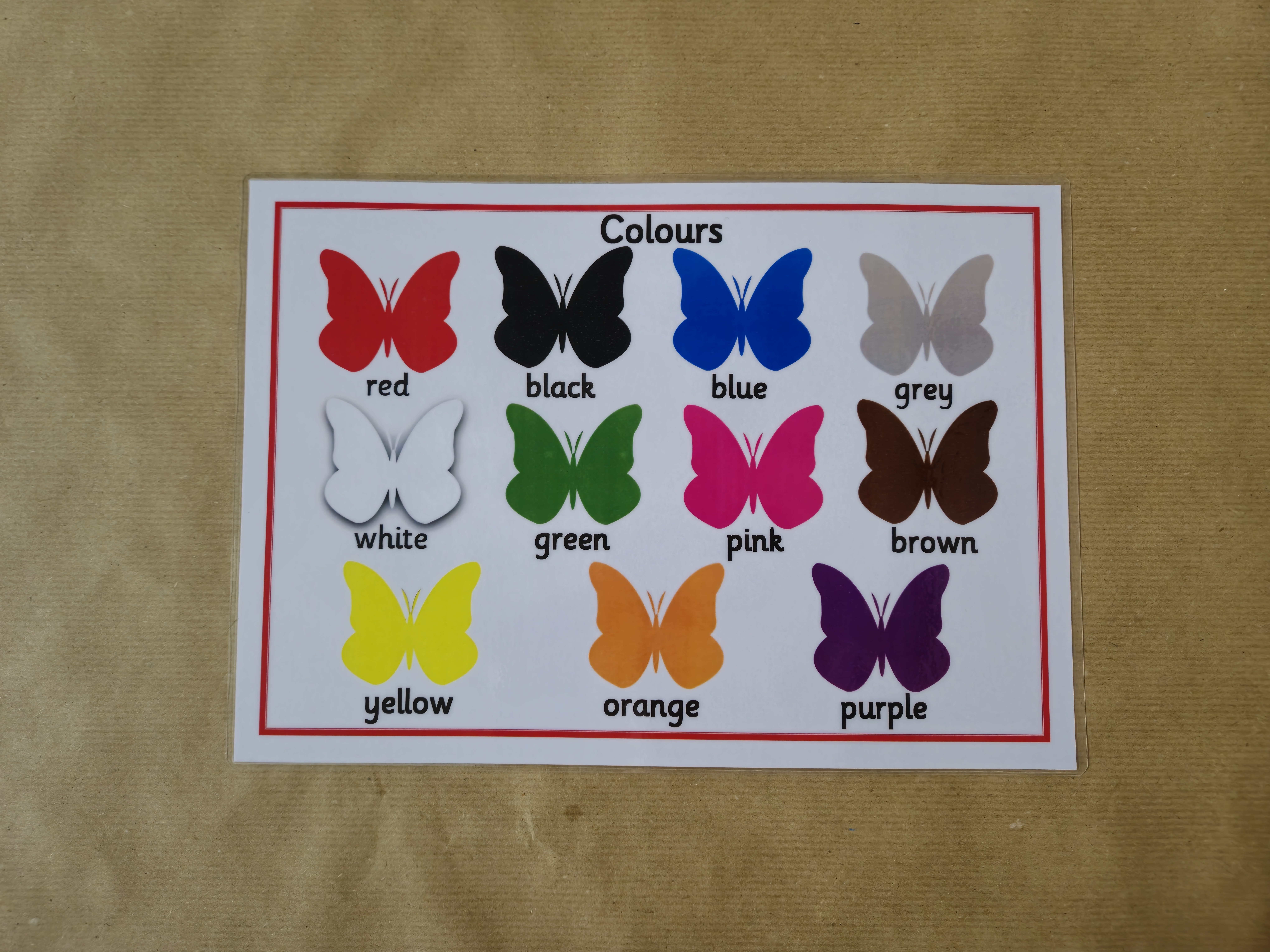 Colours Poster - Butterflies 