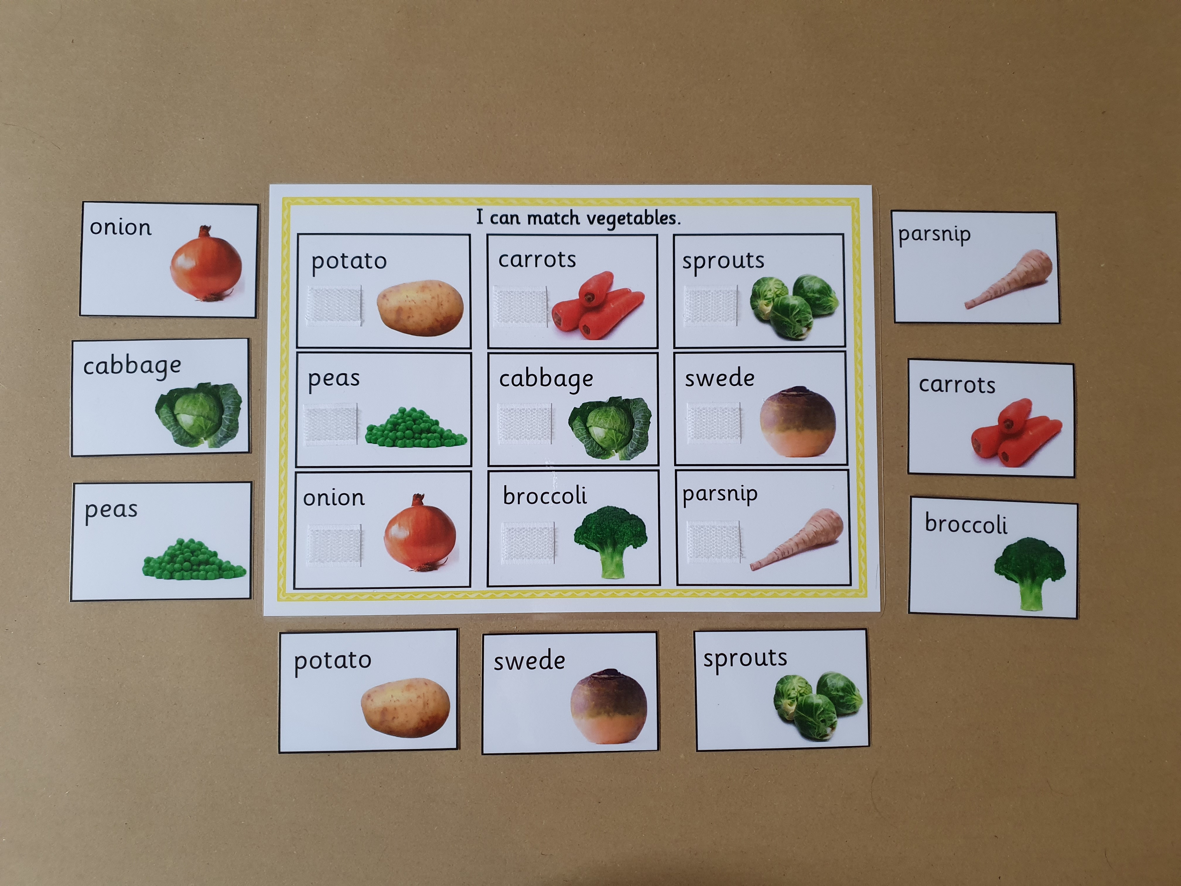 Vegetable Matching Game