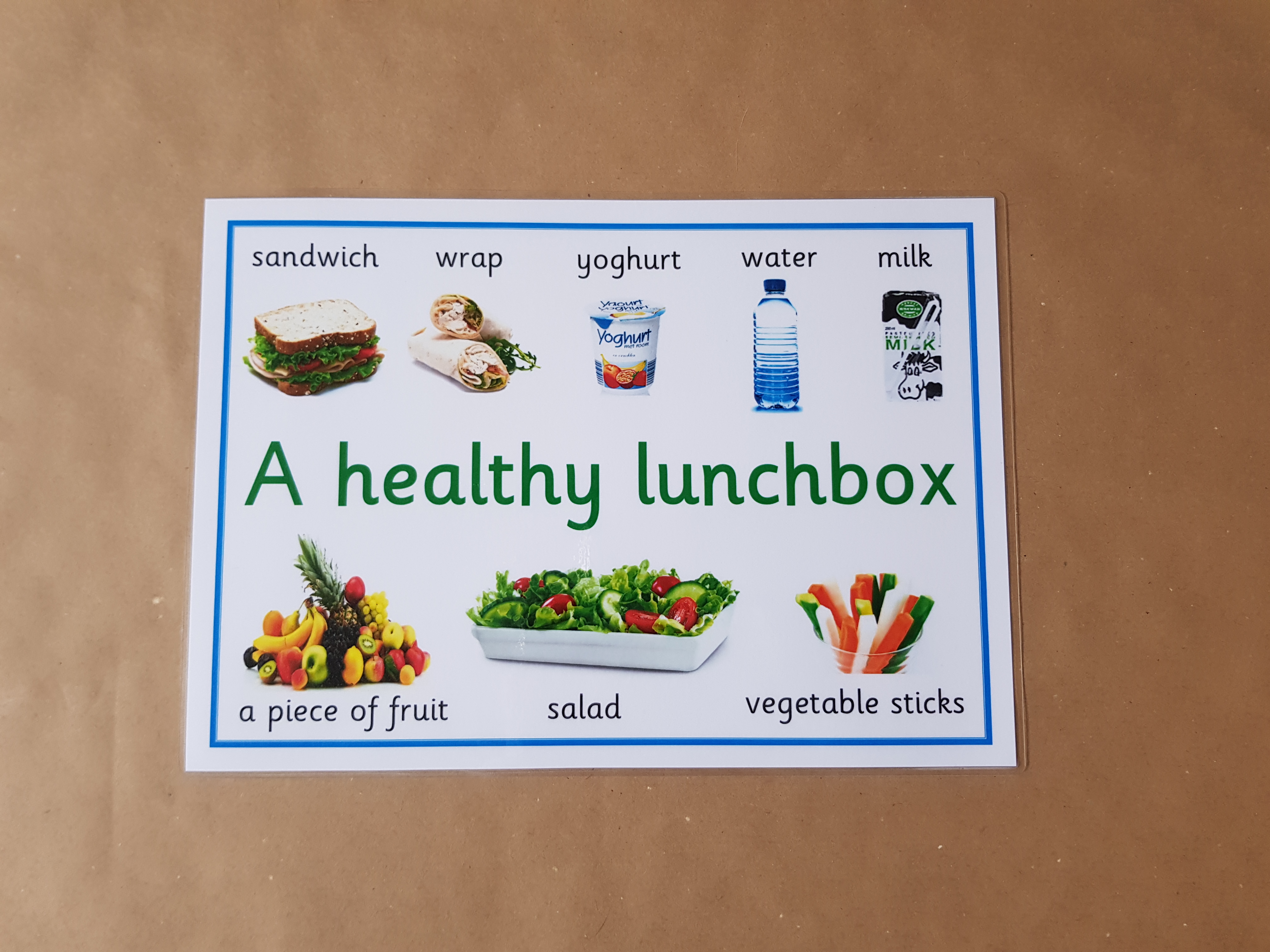 A Healthy lunchbox - A4 poster 