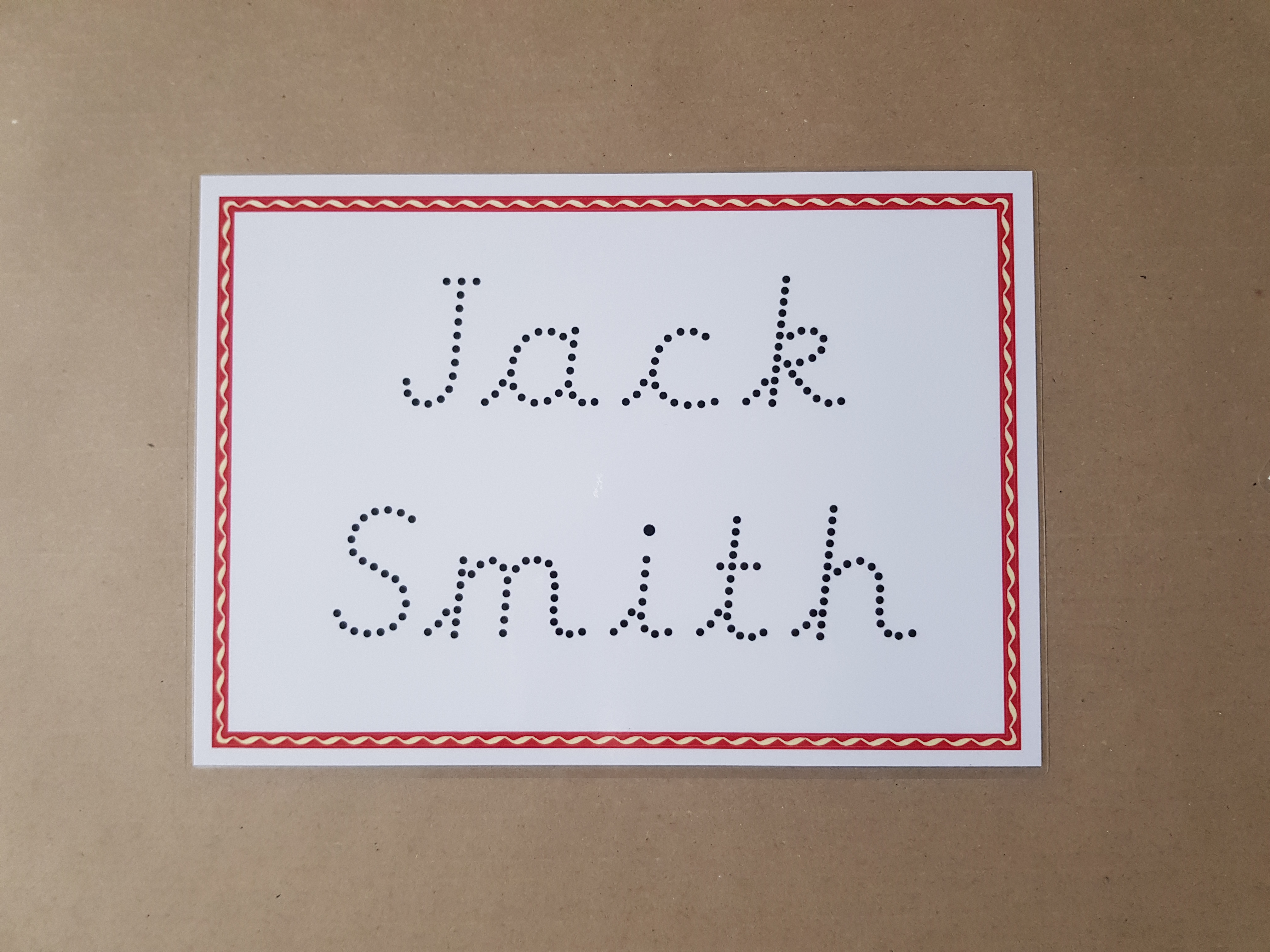 Personalised Name Card Bundle - cursive font 