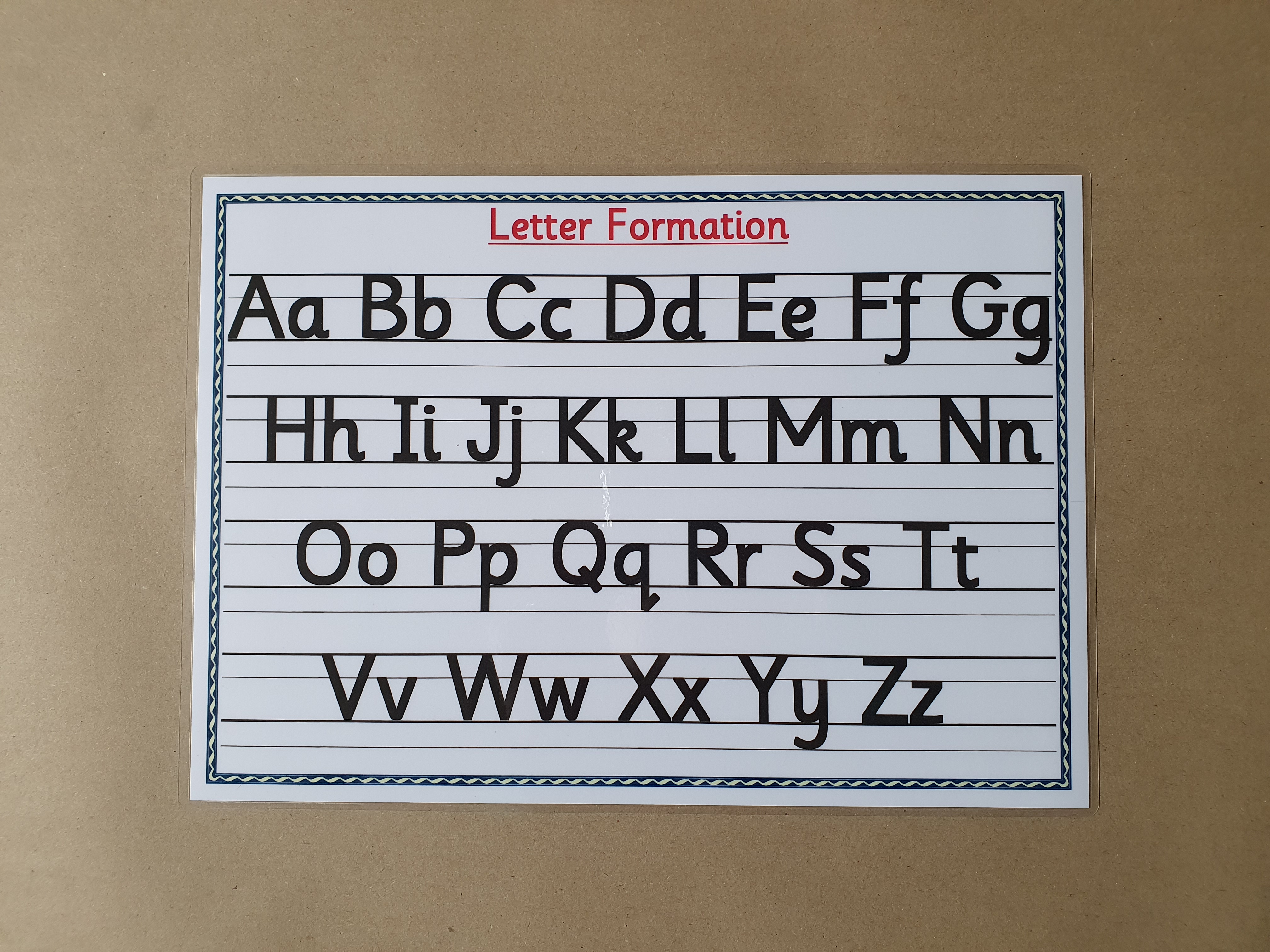 Letter formation poster - sassoon font 