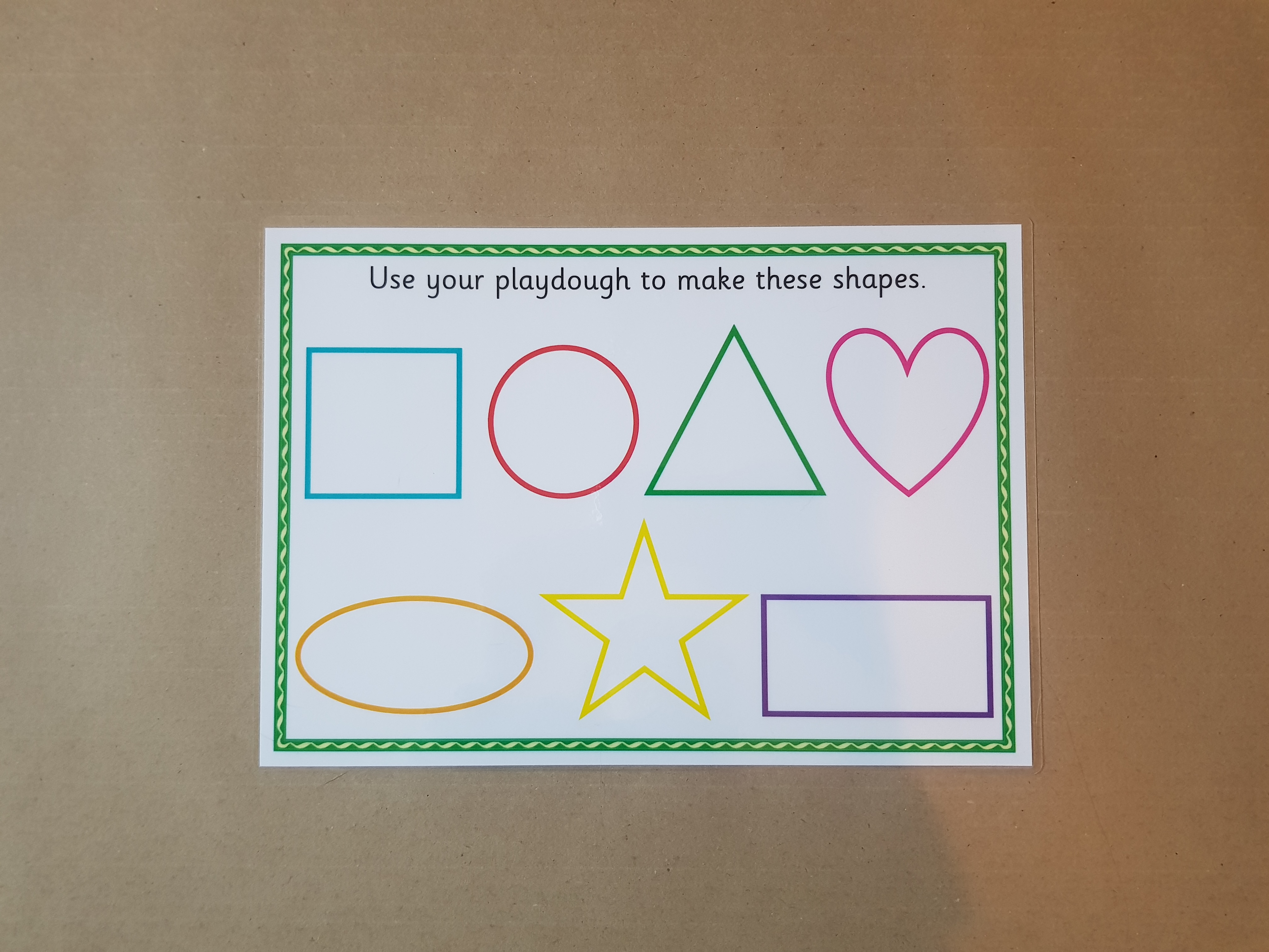 Playdough mats - alphabet letters, numbers and shapes
