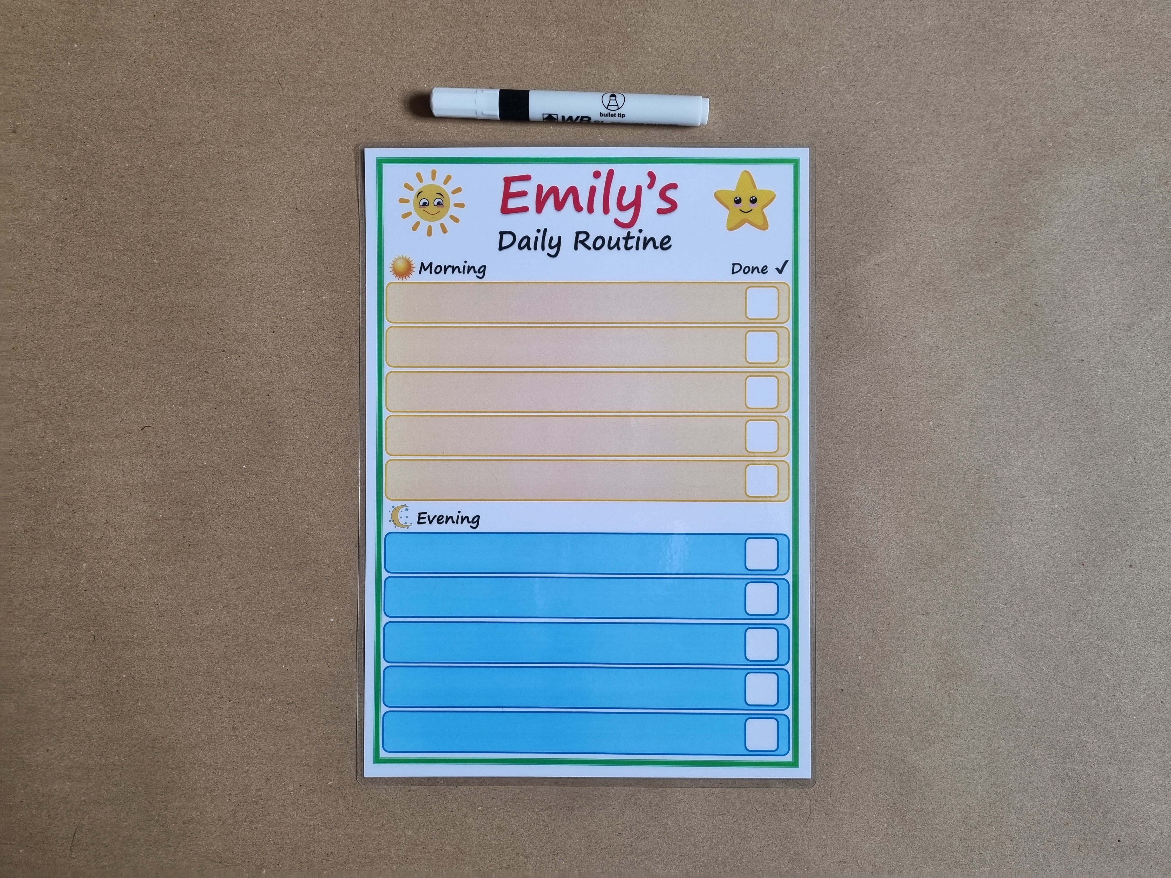 Blank Daily Routine Chart