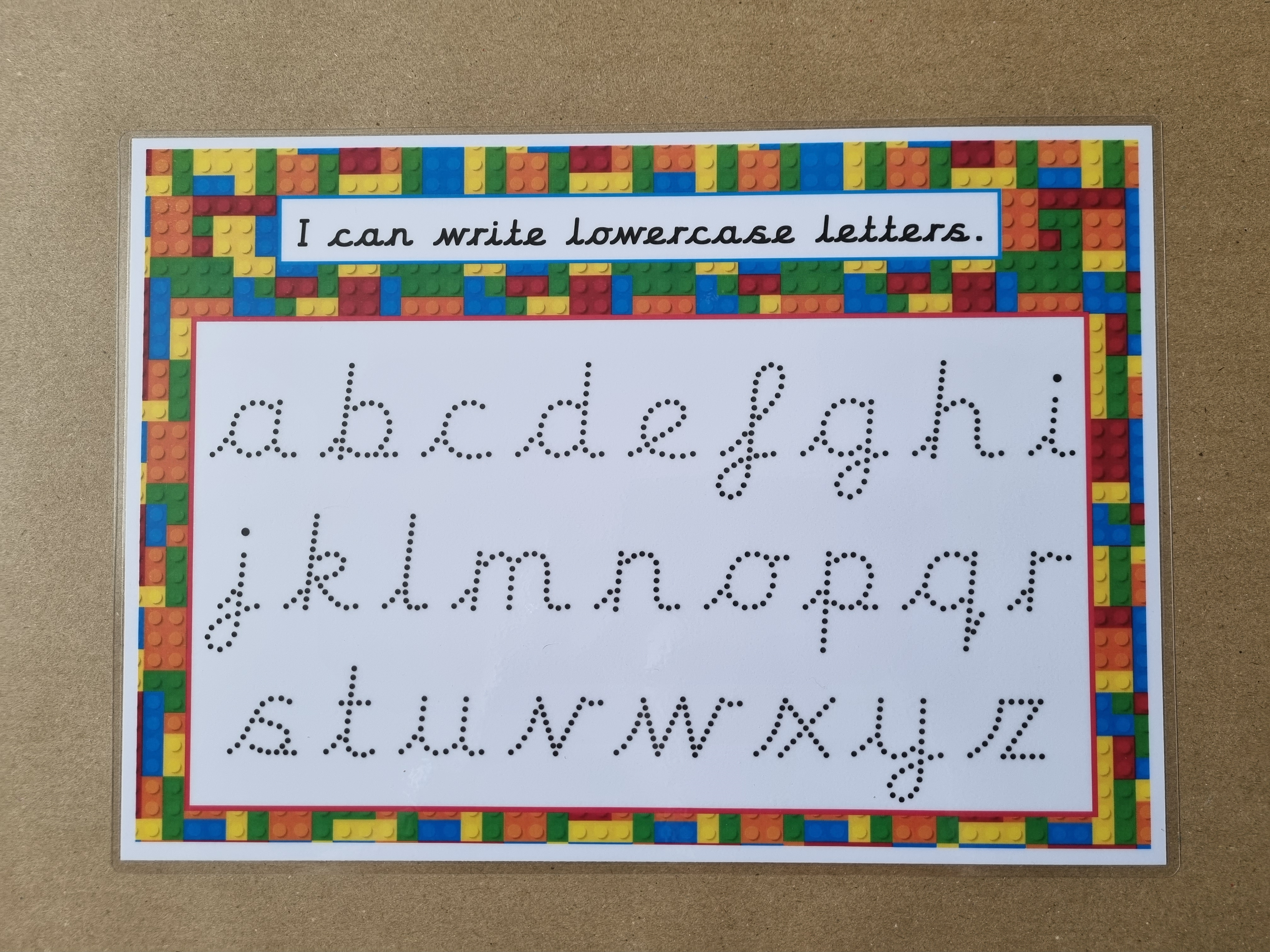 I can write lowercase letters  - cursive font