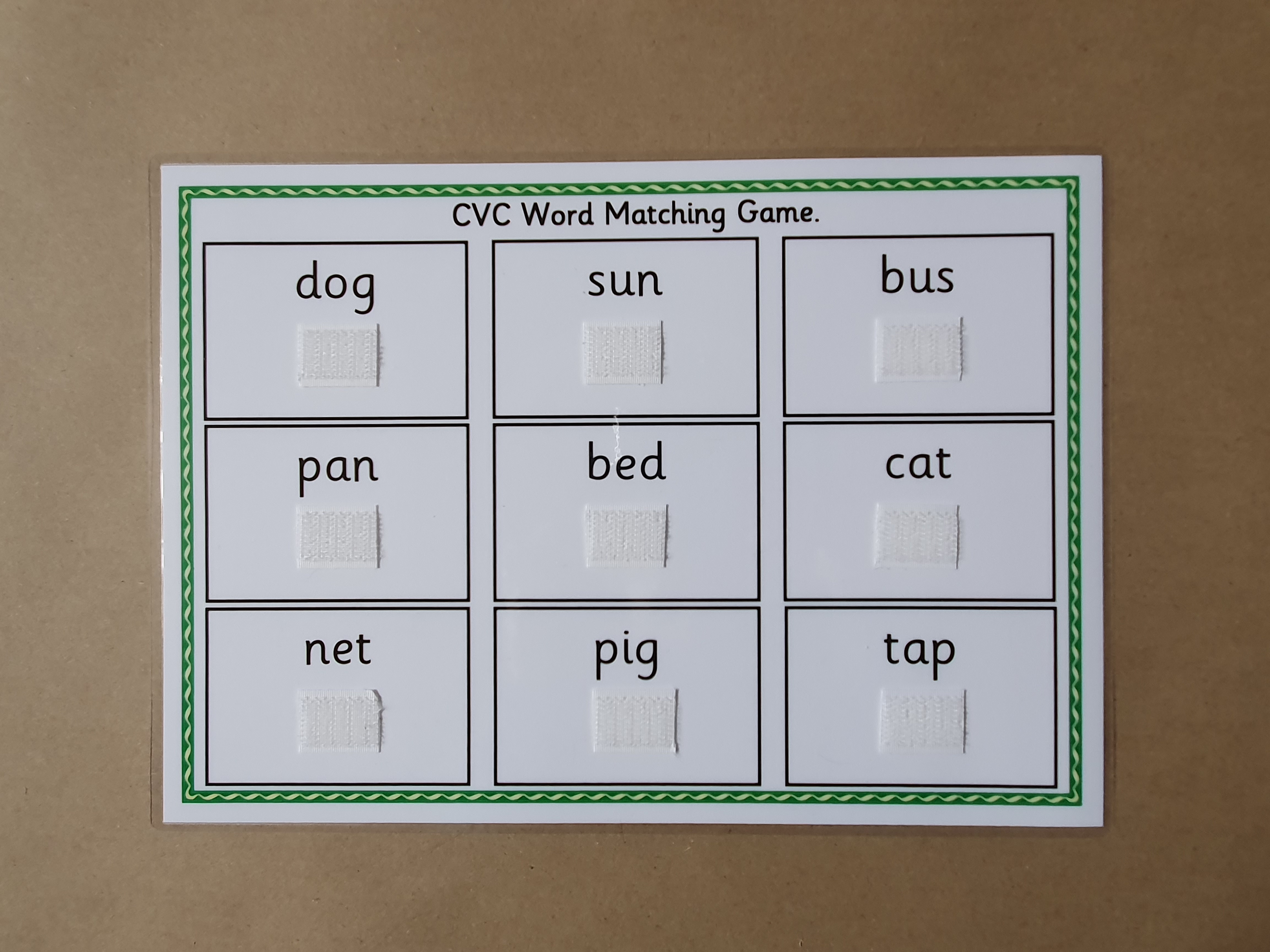CVC Word Matching Game