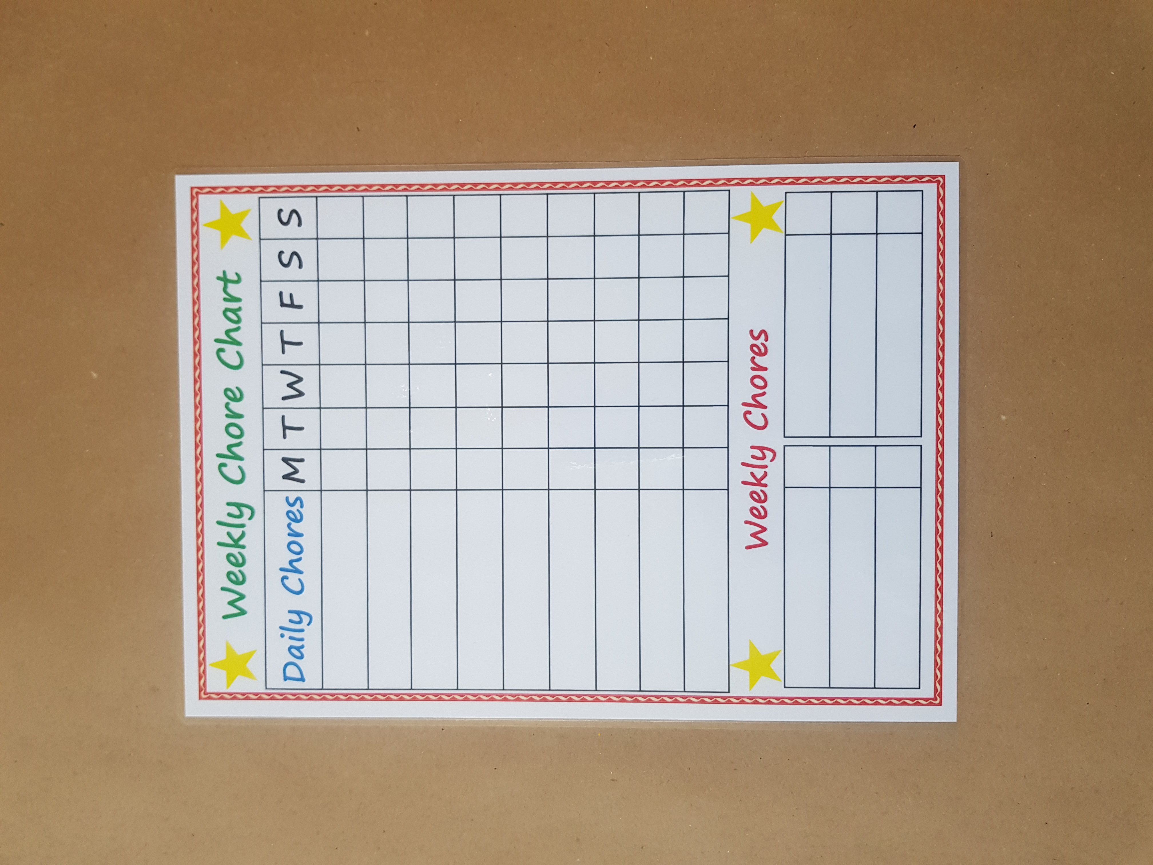 Weekly Chore Chart and dry wipe pen