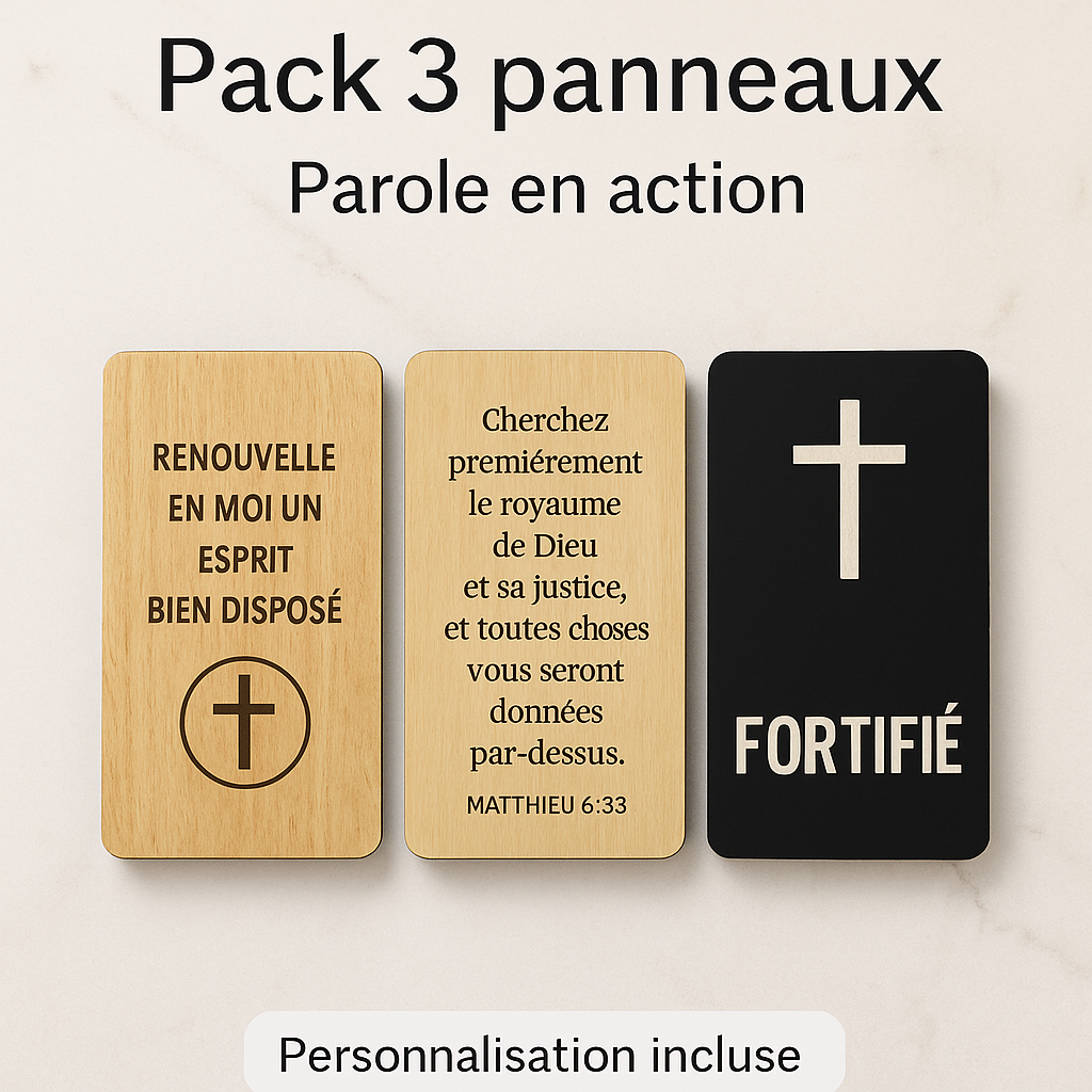 Pack 3 Panneaux – Parole en action