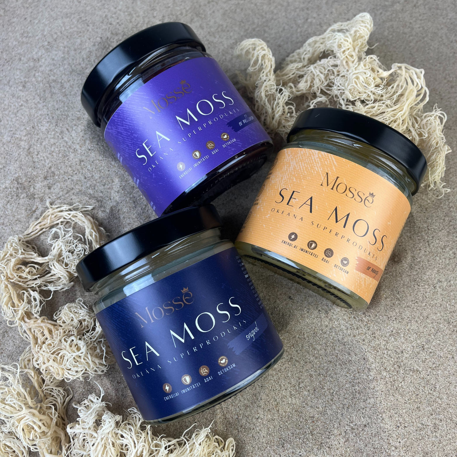 Sea moss želeju komplekts 3 x 405ml