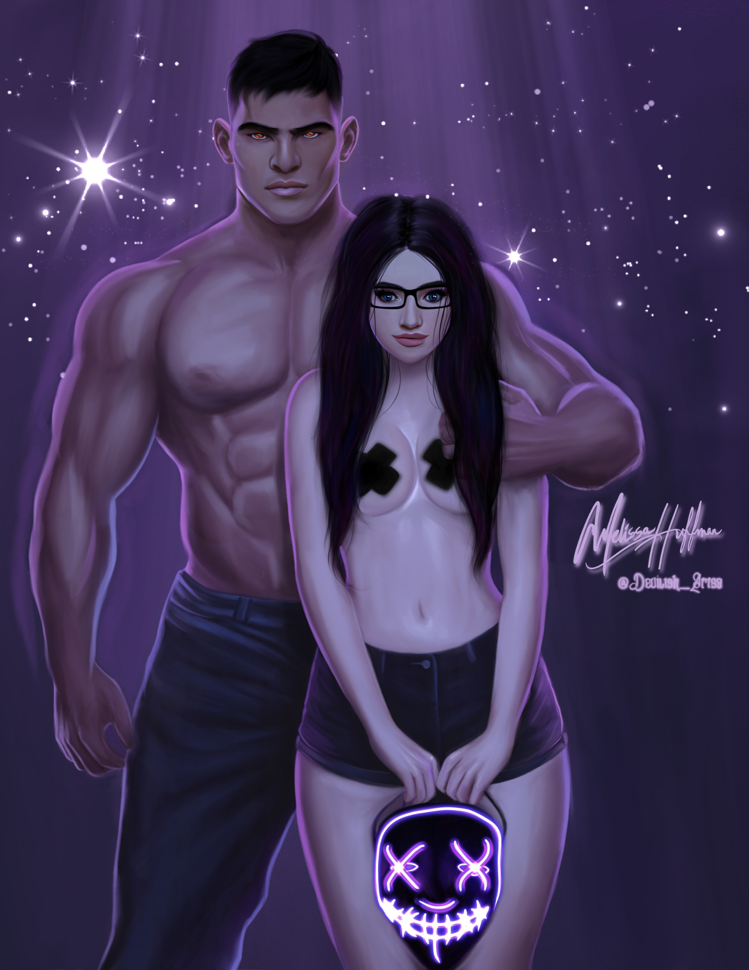 Soul So Dark Character Art - Dallas & Alex