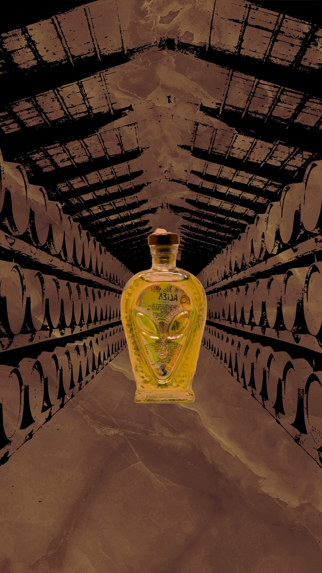 Alien Tequila Añejo 50 ML