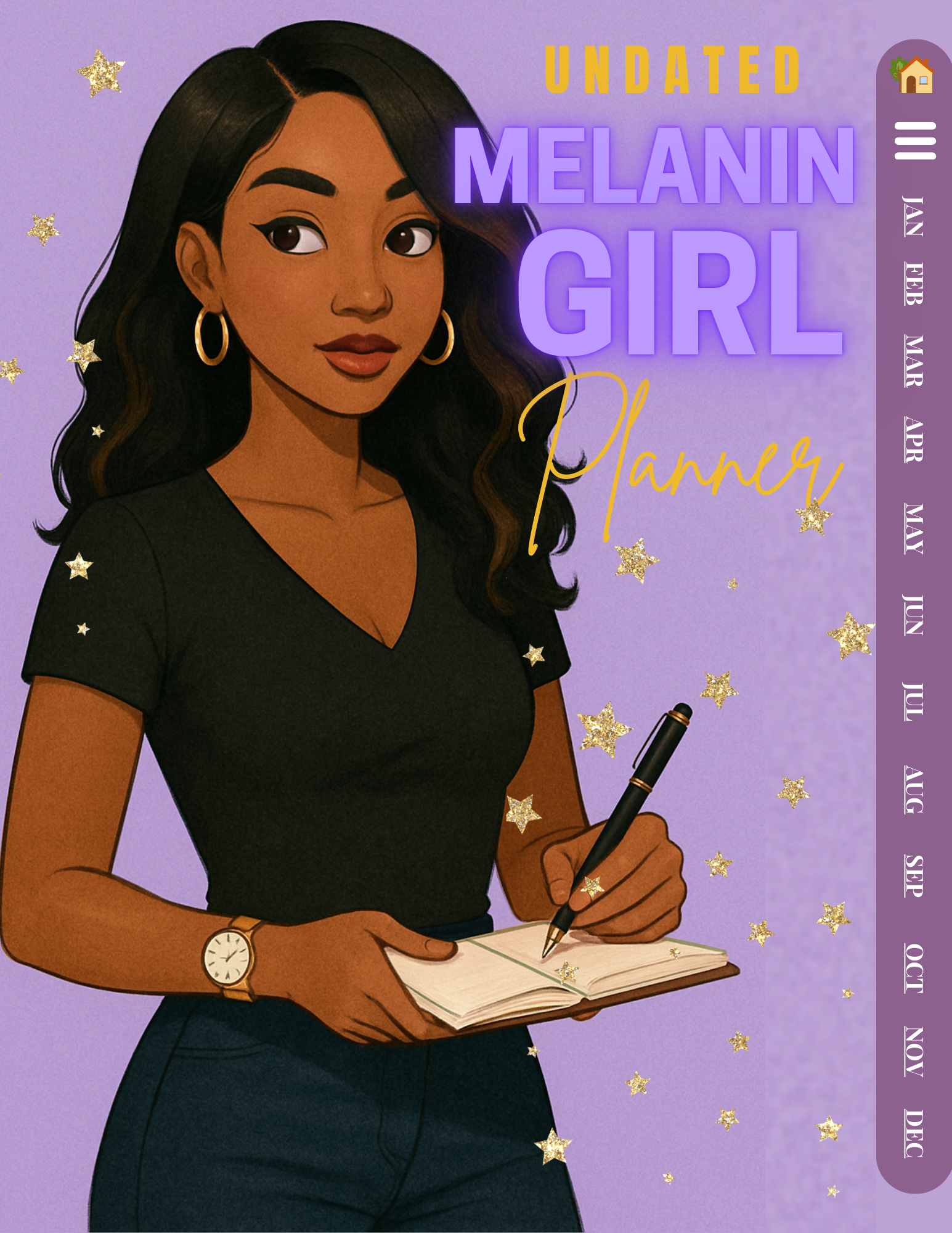 Melanin Girl Digital Planner (undated)