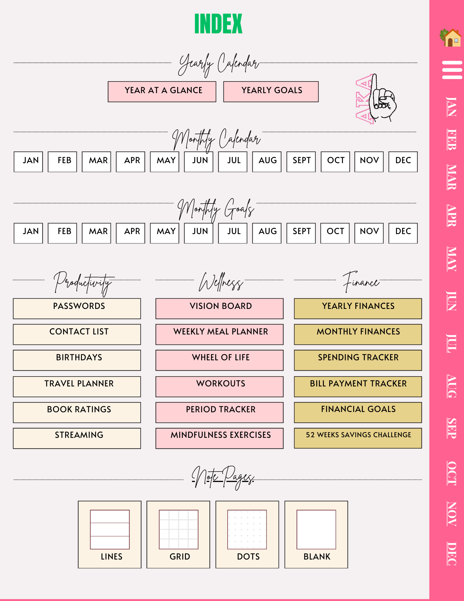 Alpha Kappa Alpha Digital Planner