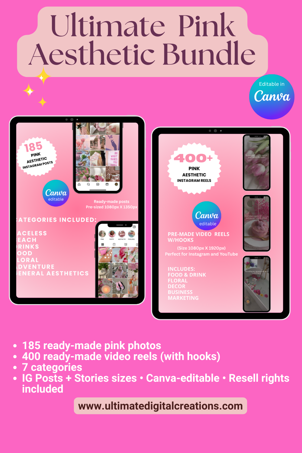 585 Pink Aesthetics bundle