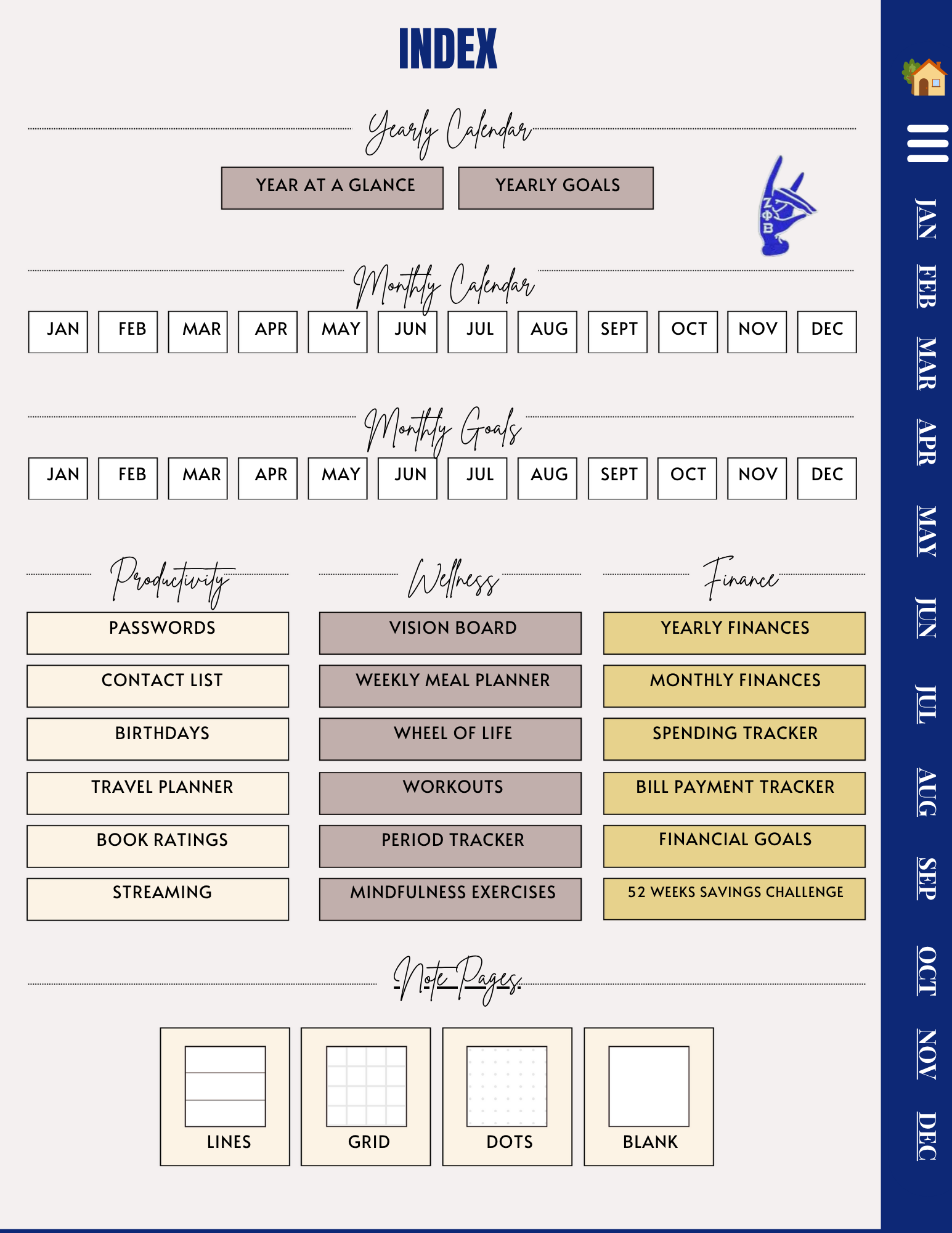 Zeta Phi Beta Digital Planner