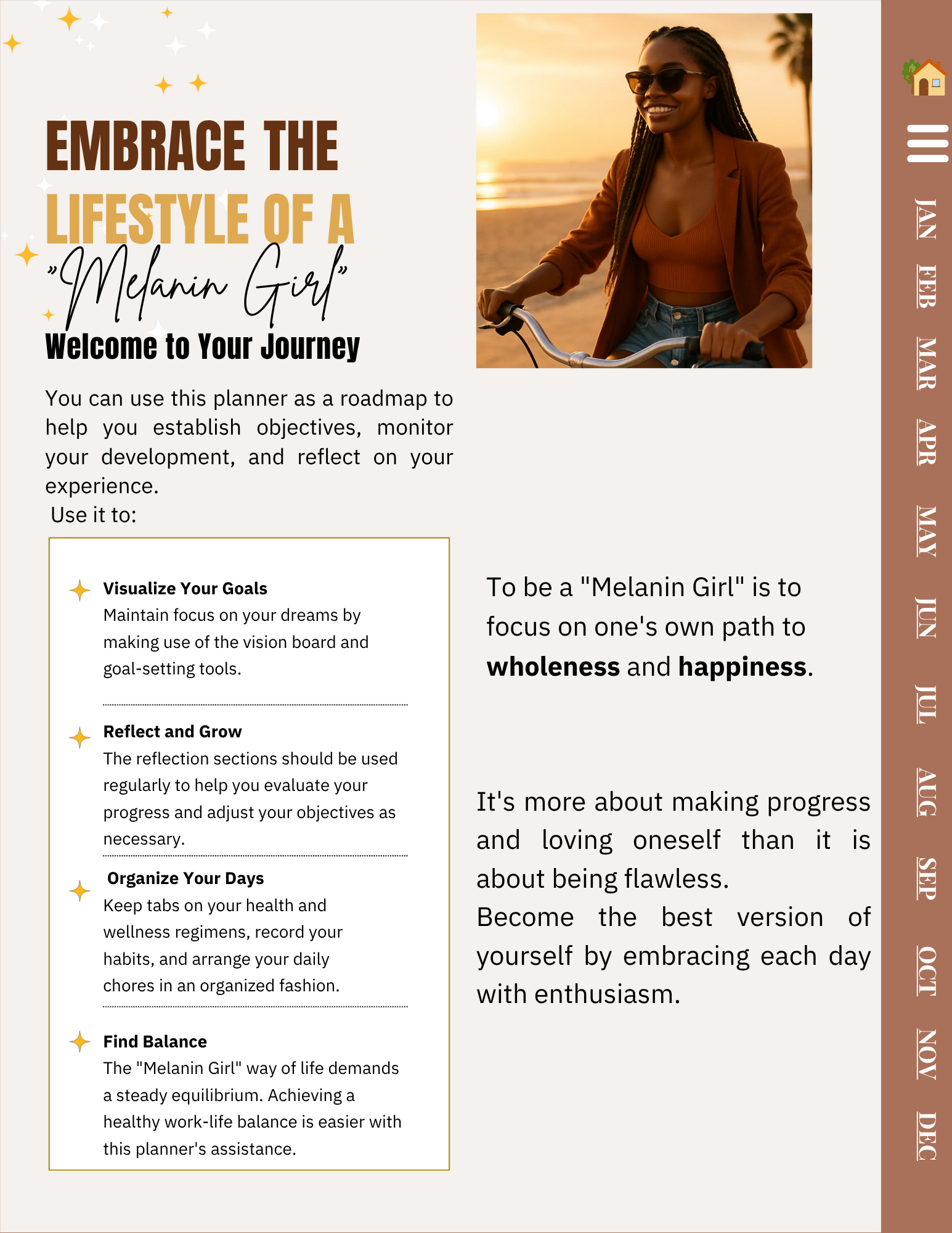 2026 Melanin Inspirational Planner — Digital, Hyperlinked & Faith-Fueled