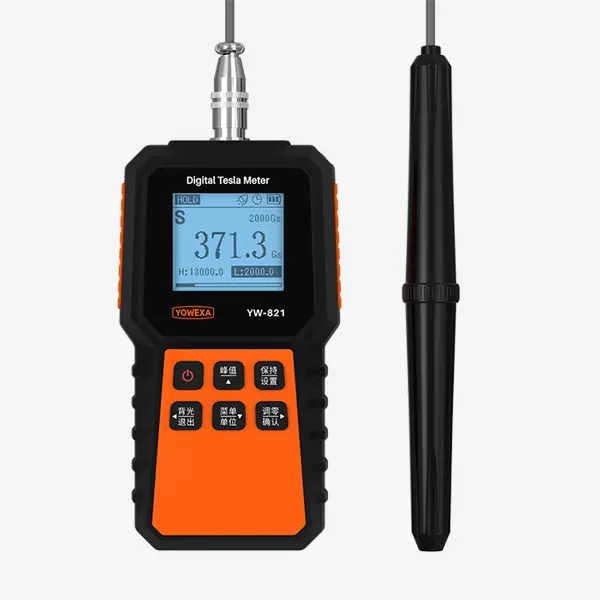YW-821A | Medidor de Campo Magnético con Sonda de Efecto Hall