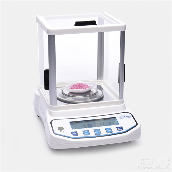 Balanza de Precisión de 0.001g– 320 g con Cabina– ISOLAB – ALEMANIA