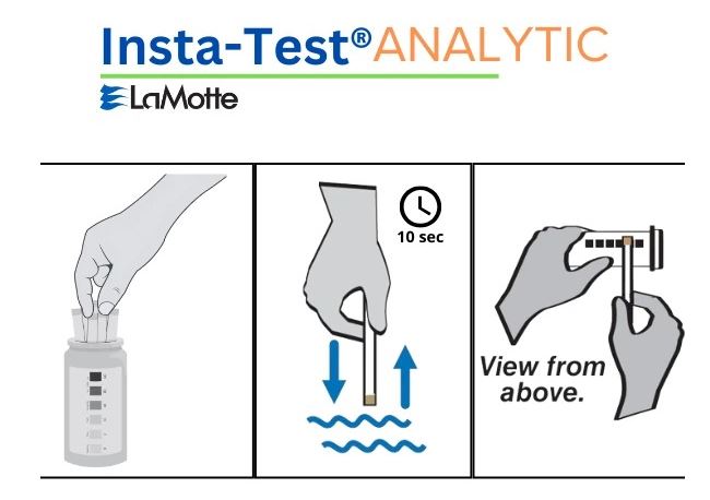 Tiras reactivas de cloro total 10-200ppm