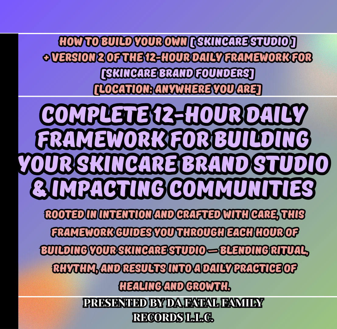 The Full Vision: Customize your 12-Hour Framework for [ How To Build Skincare Brand Studio ]