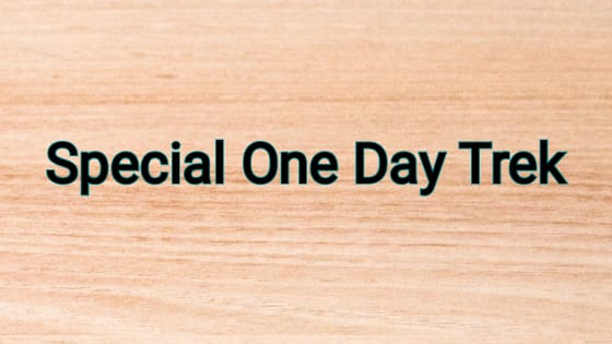 Special One Day Trek 70 € per Person